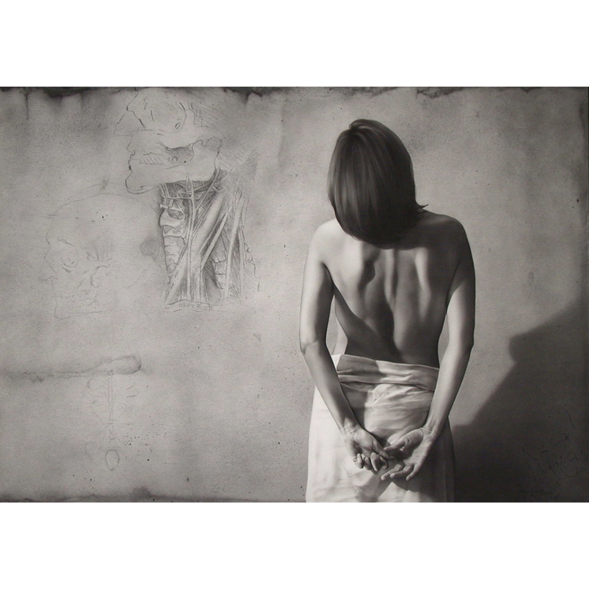 "Estudio", 2007, mixta sobre madera.