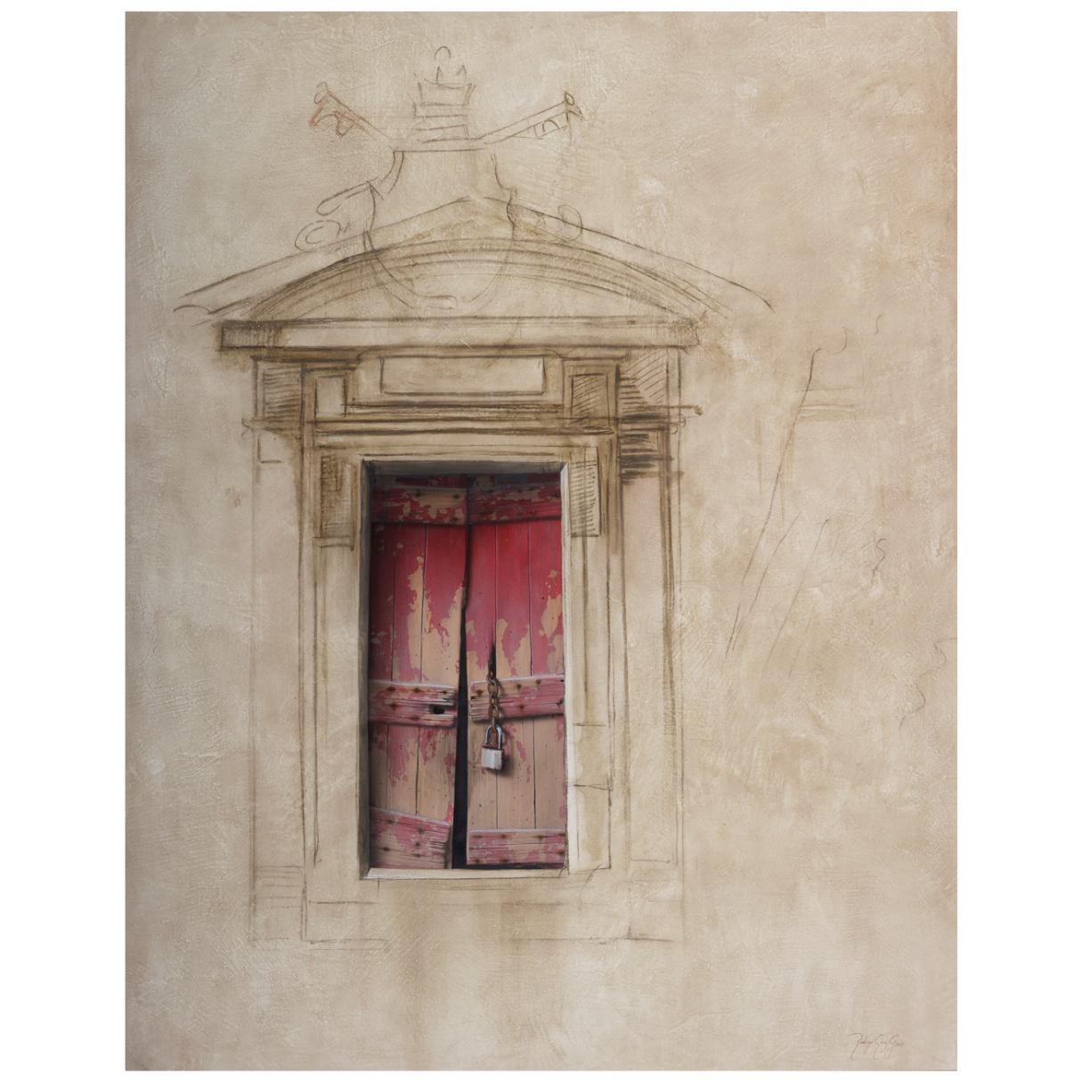 "El Bardo del Sueño", 2013, mixta sobre madera.