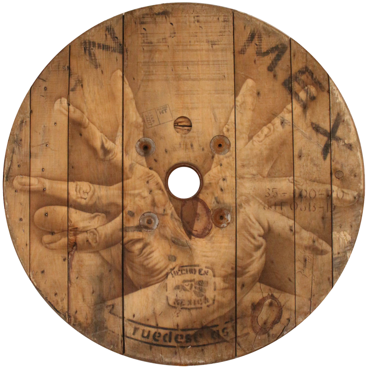 "Meady Reade  Table", 2014, acrílico sobre madera y metal.