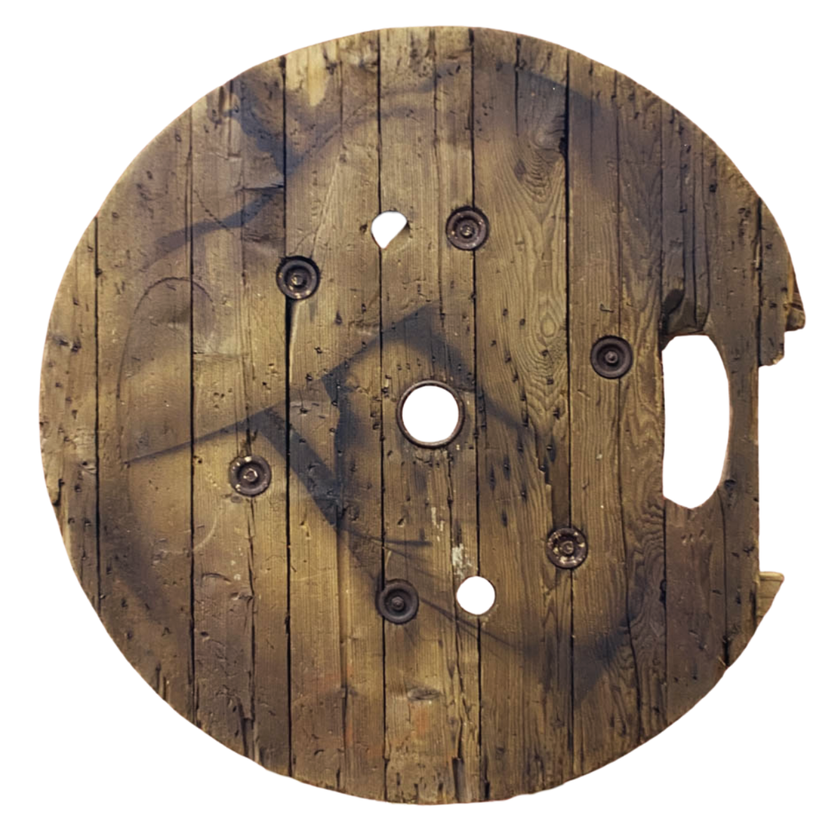 "Rueda I", 1998, acrílico sobre madera.