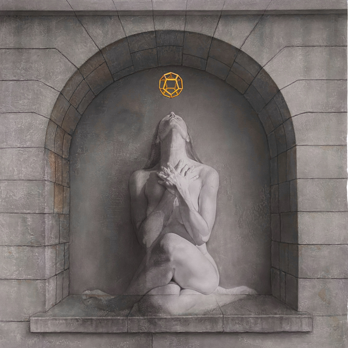 "Comunión", 2022, mixta sobre madera.