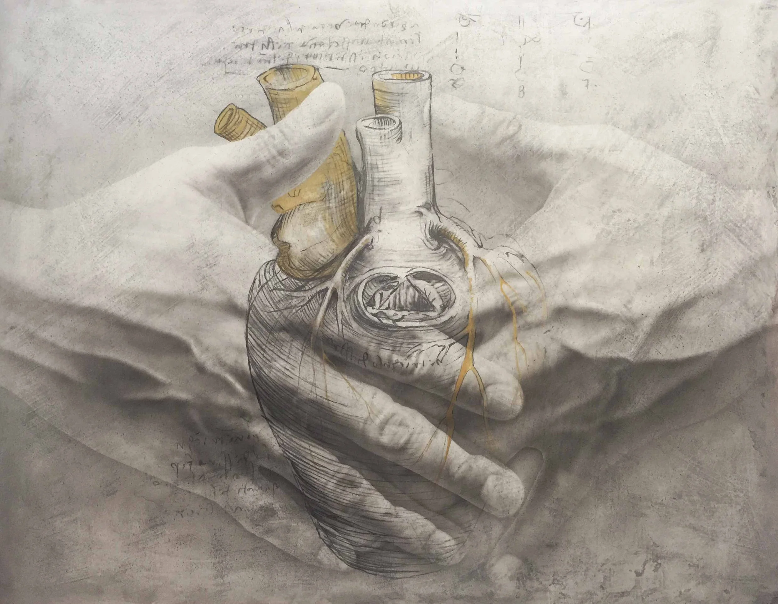 "Sangre Real", 2015, mixta sobre madera.