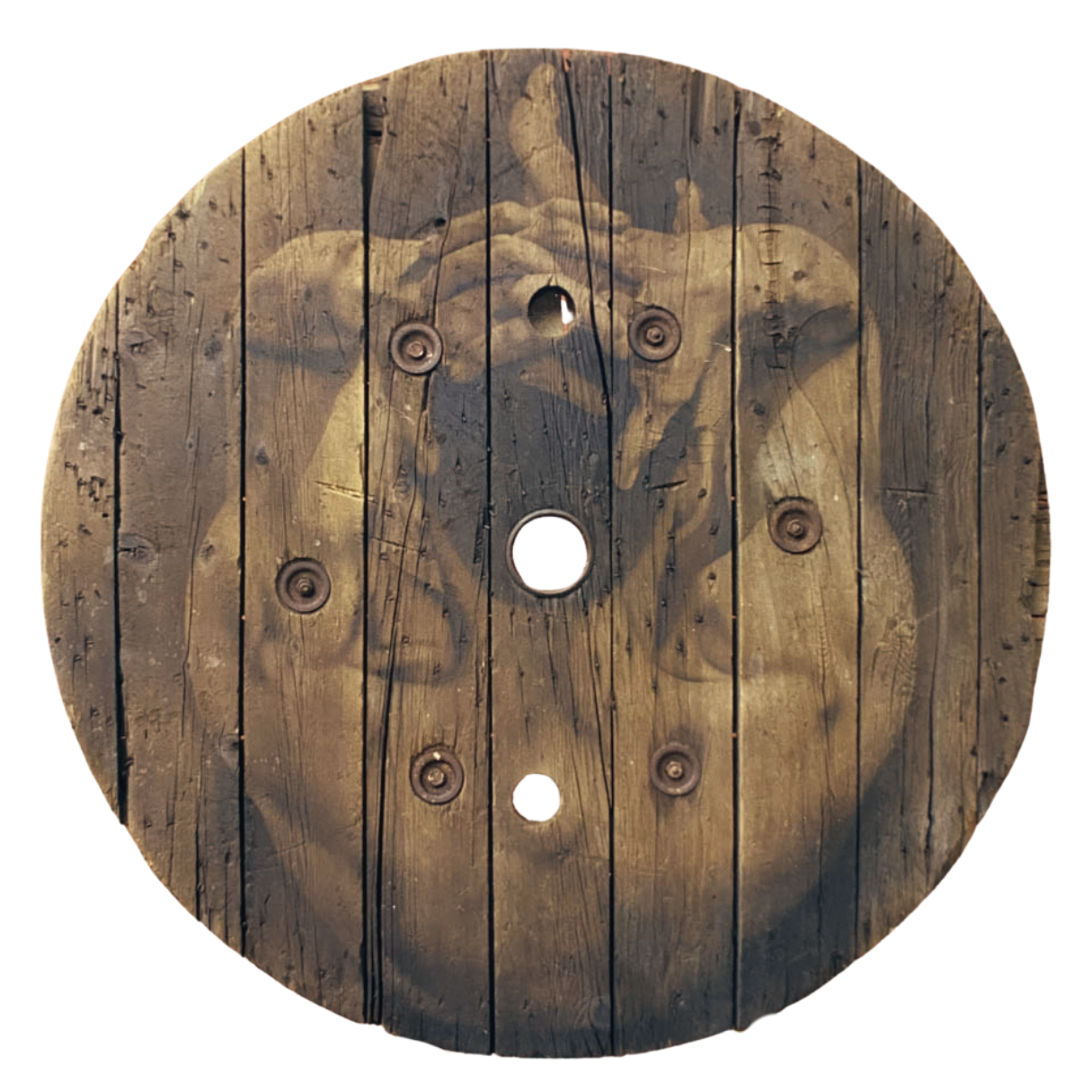 "Rueda II", 1998, acrílico sobre madera.