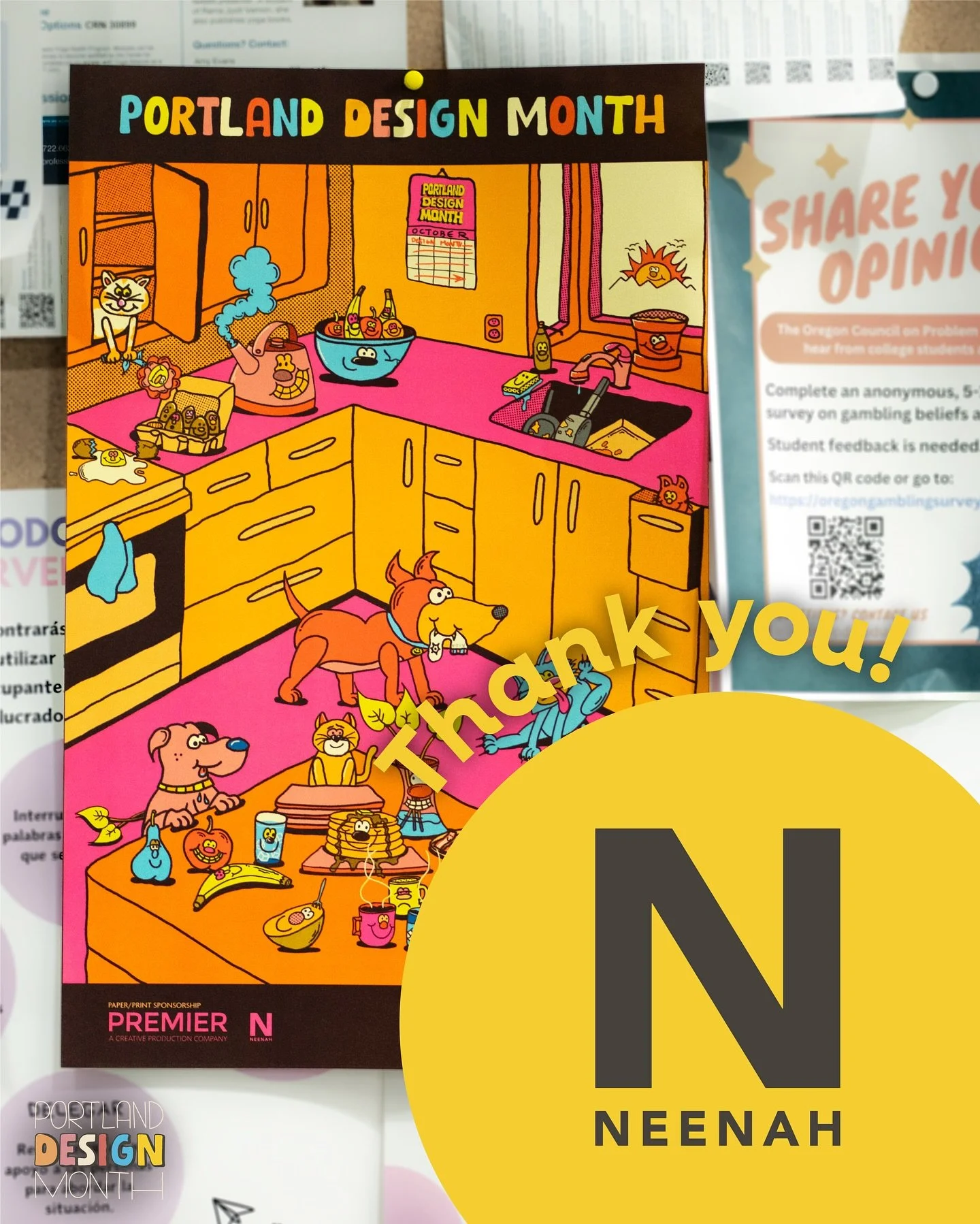 In a digital world there’s something so satisfying about seeing your work in print and feeling the paper and textures in your hands. Thanks to our generous sponsor Neenah Fine Paper and Packaging (@neenahpaper), our designers saw their Portland