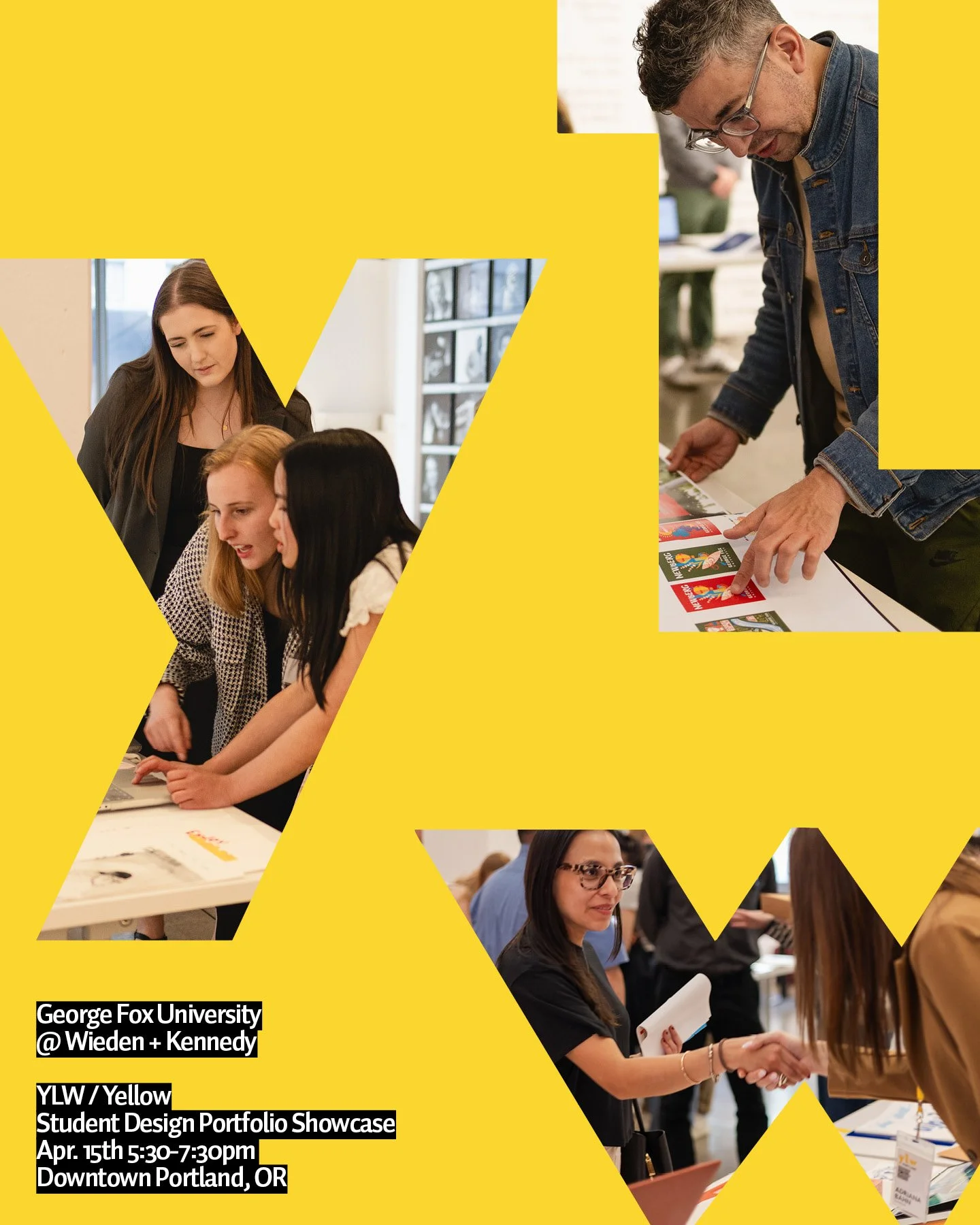 Annually, George Fox University Art and Design students (@gfuartanddesign) eagerly anticipate the YLW Portfolio Showcase Event. YLW serves as a dynamic platform that connects students with industry professionals, providing them with a prime opportuni