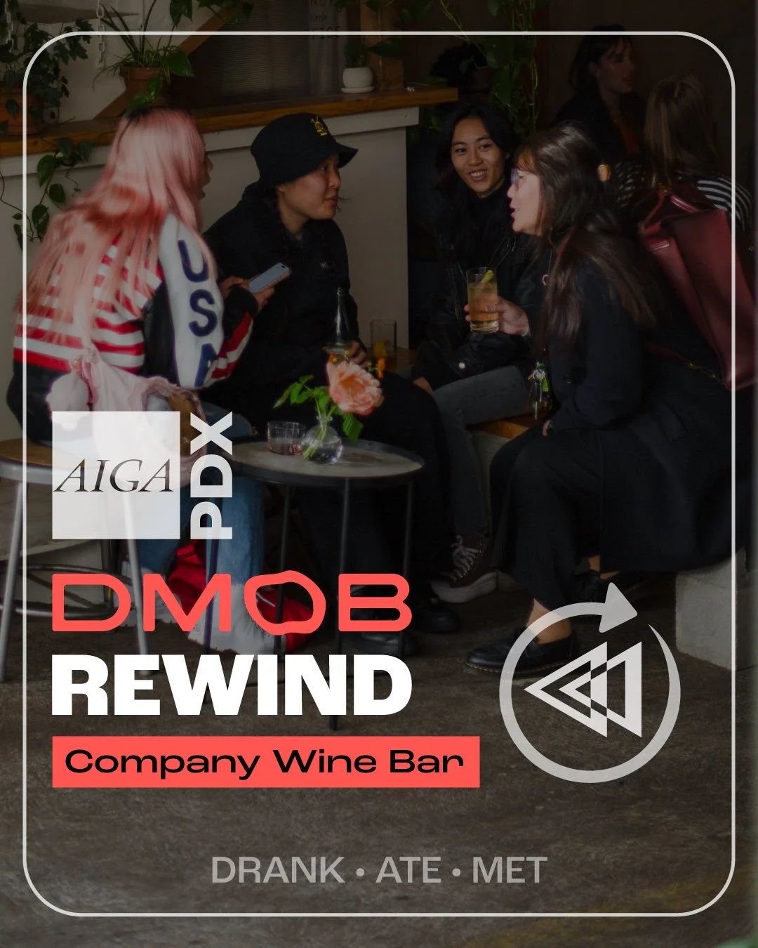 ⏪ Rewinding because we're not over it! 

dMob brought the whole creative crew together and the energy? Unreal. 
This is what our design community looks like. Don't sleep on the next one at Wonderlove Food Cart Pod in the Central Eastside on Wednesday