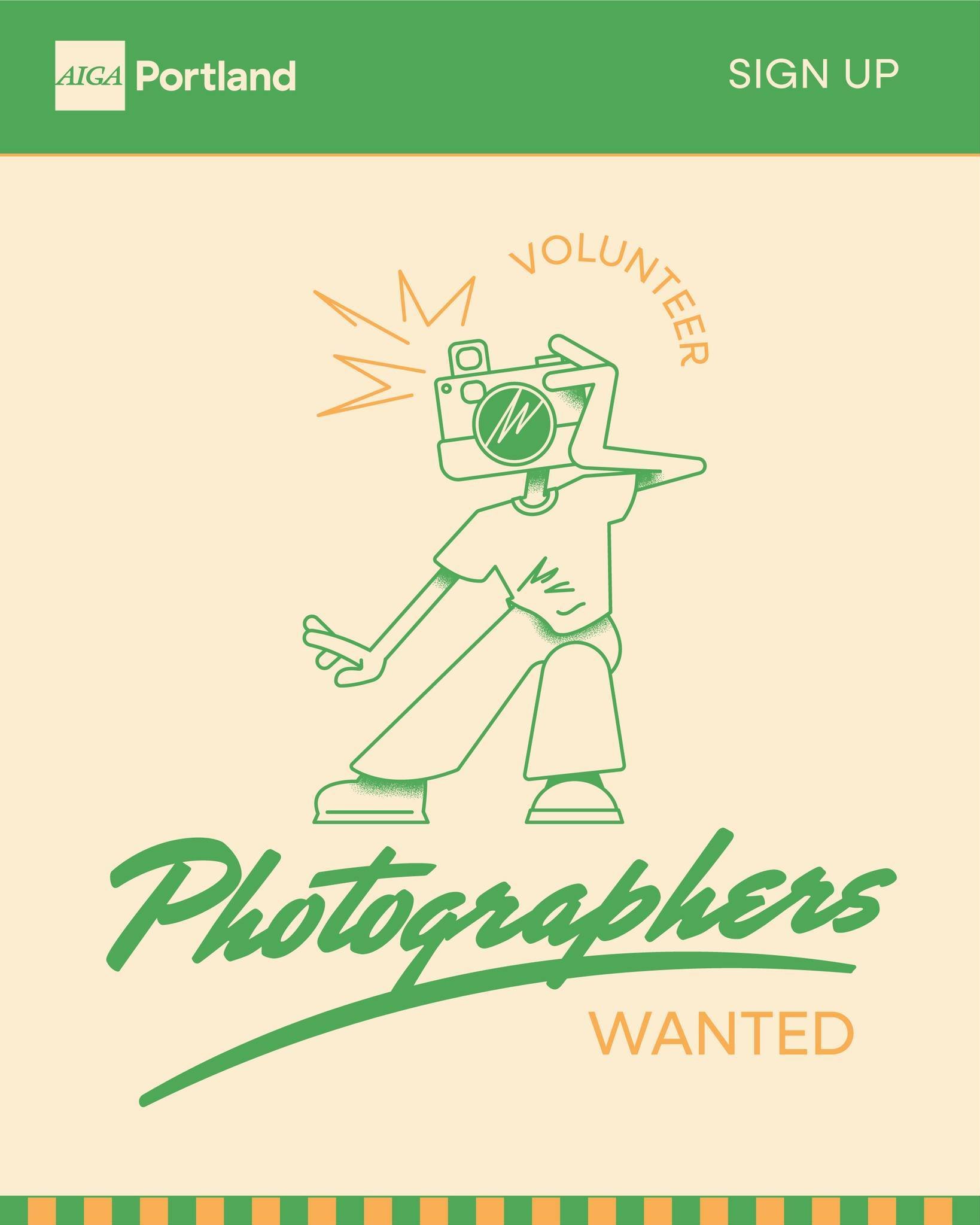 📸 Are you a photographer looking to share your skills with other creatives and attend awesome events in Portland? 

AIGA Portland wants you! We&rsquo;re expanding our team of volunteer event photographers to capture moments big and small. Flex your 