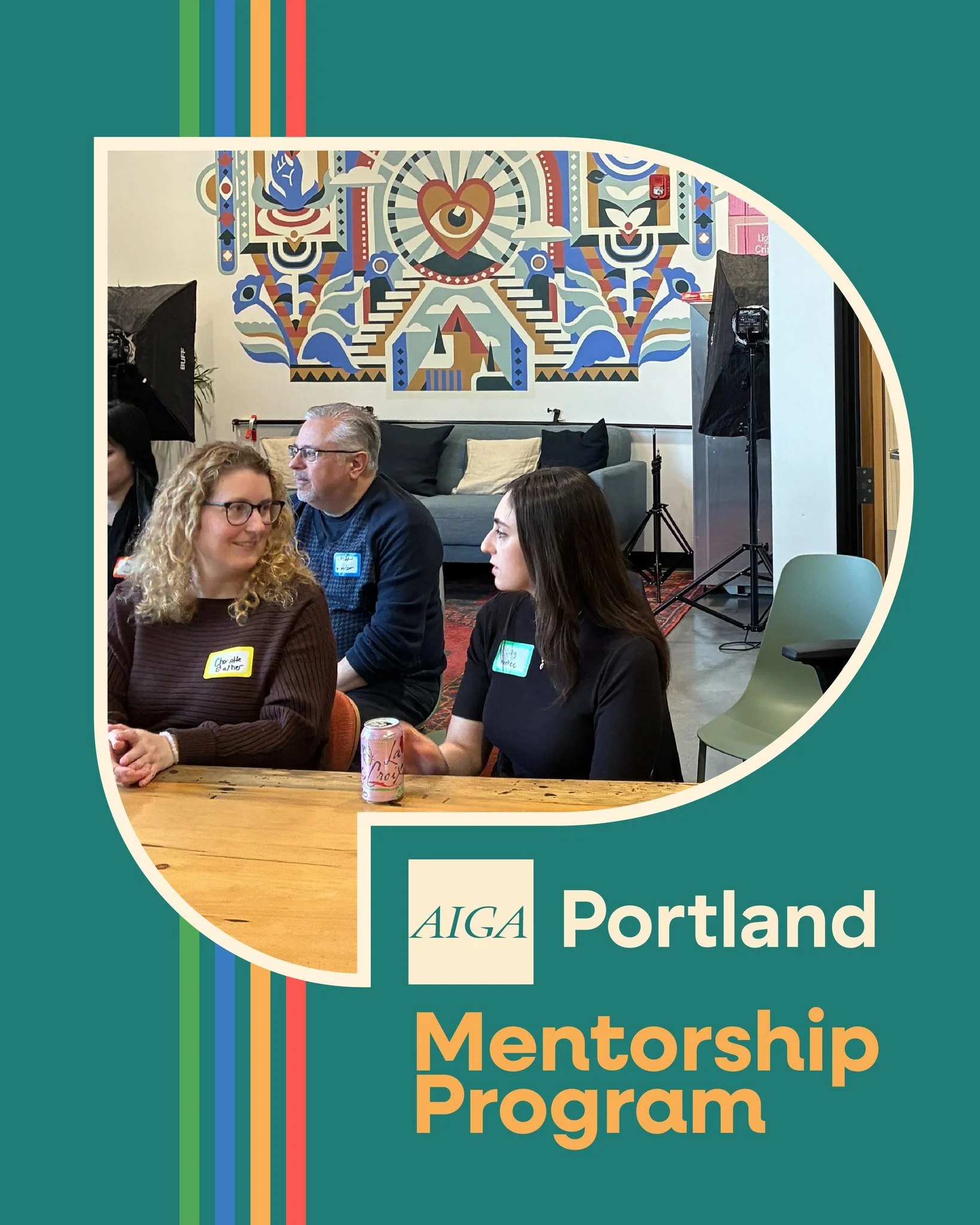 🖇️ That's a wrap on the 2026 AIGA Portland Mentorship program, connecting student designers and recent grads with professional mentors from our local creative community!

🥳 This year's participants met at Murmur Creative (@murmurcreative) to share 