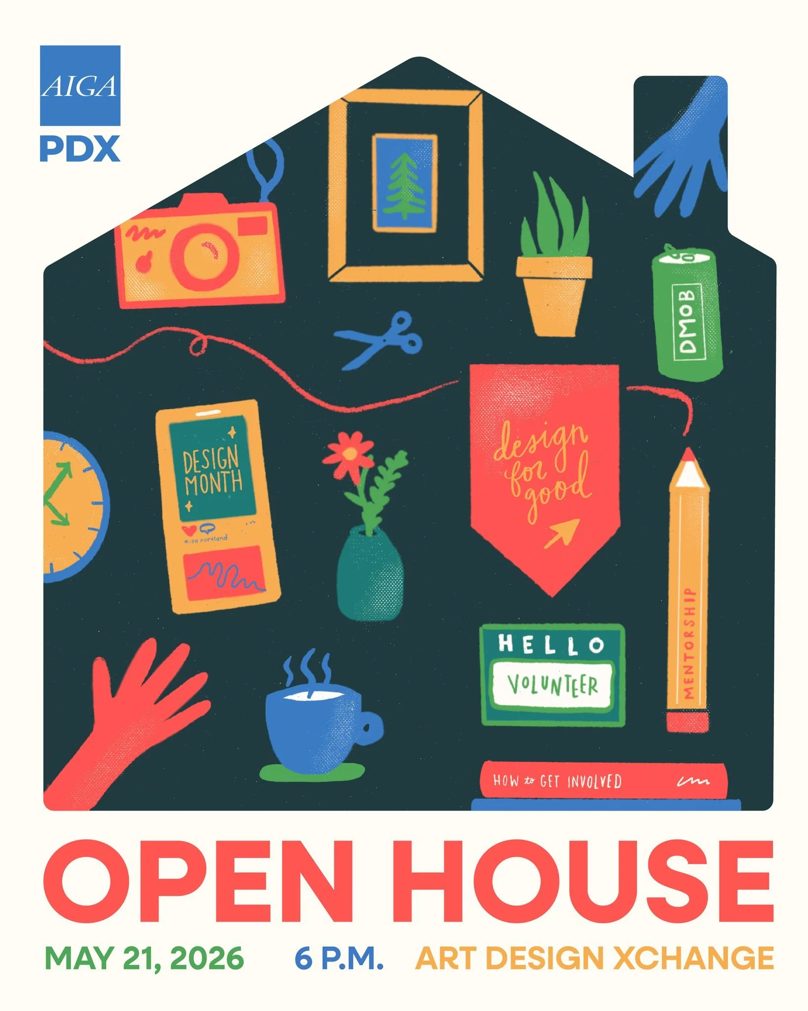 Join us on Thursday, May 21 at 6:00 PM at ADX (@adxportland) for an AIGA Portland (@aigaportland) Open House! Whether you've been curious about AIGA or are looking for new ways to plug into Portland's creative community, this is the event for you. 🤩