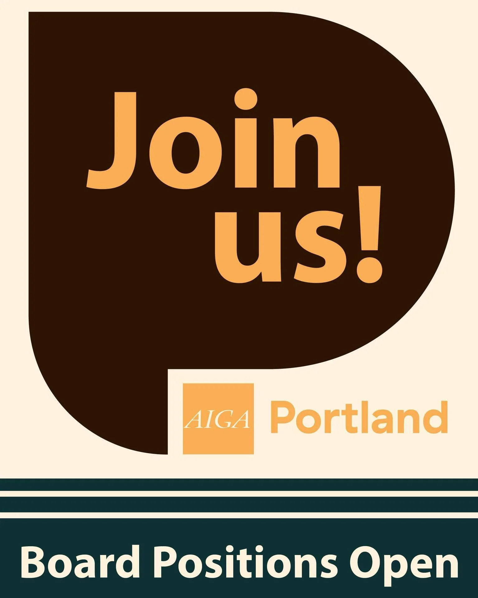Interested in becoming a member of the AIGA Portland Board? 🤩

🧑&zwj;💻 Apply for one of our open positions! The success and growth of AIGA Portland (@aigaportland) relies on the passion and dedication of our design community. Get involved with one