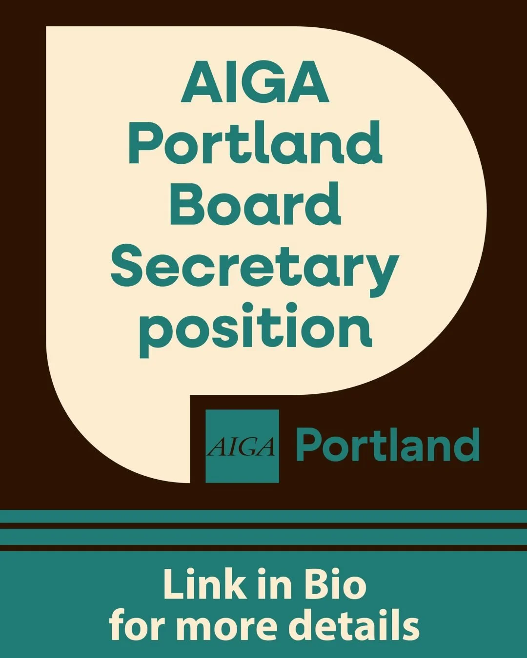 🛜 Looking for ways to get involved in the local design community while networking and boosting your resume? 

📝 Organized, detail-oriented and self-motivated? The AIGA Portland (@aigaportland) Board Secretary position might be perfect for you!

Rea