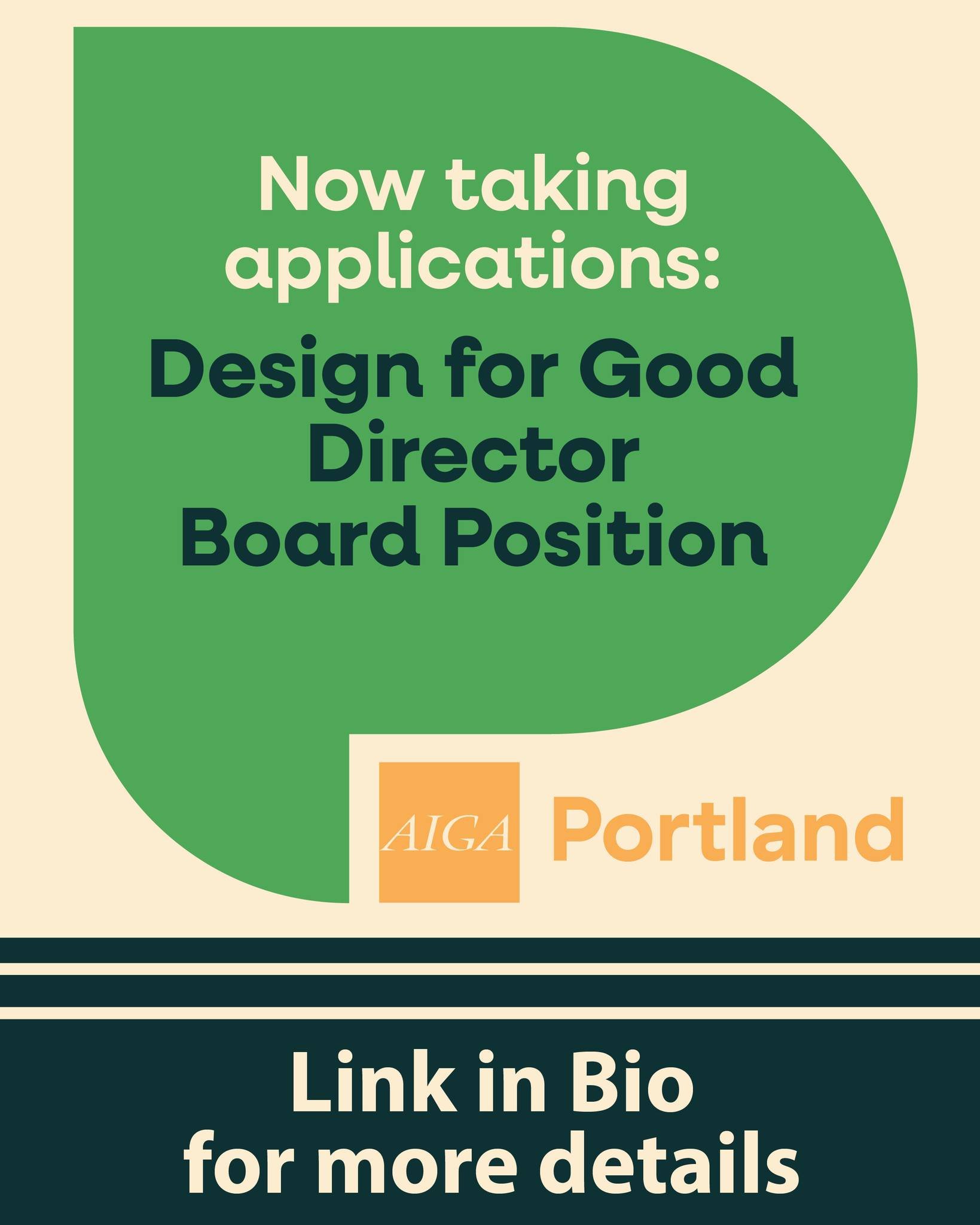 🛜 Looking for ways to get involved in the local design community while networking and boosting your resume?

📝 Do you have a knack for creative strategies and ideas for creating social impact in our local design community? The AIGA Portland (@aigap