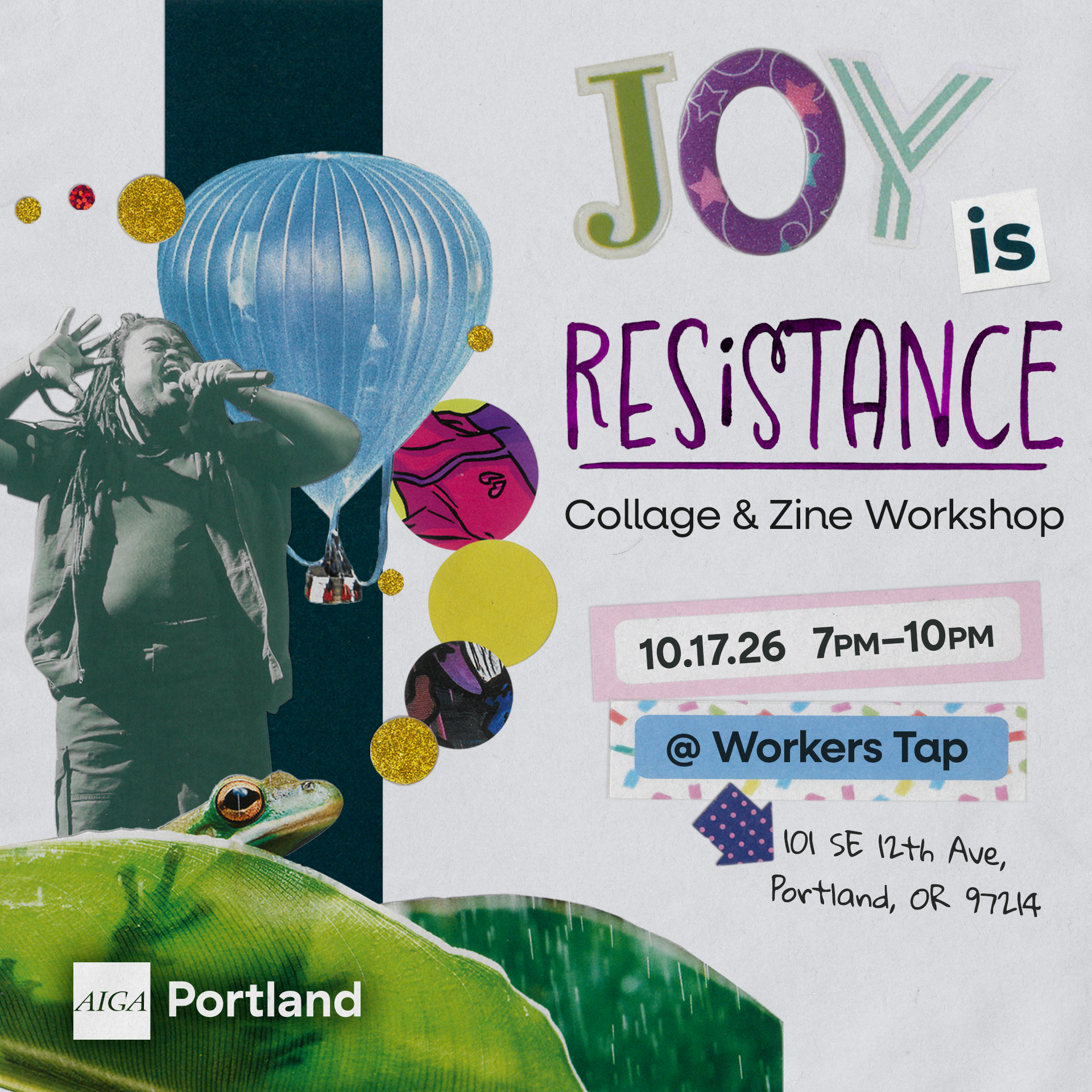 Joy is Resistance Collage &amp; Zine Workshop