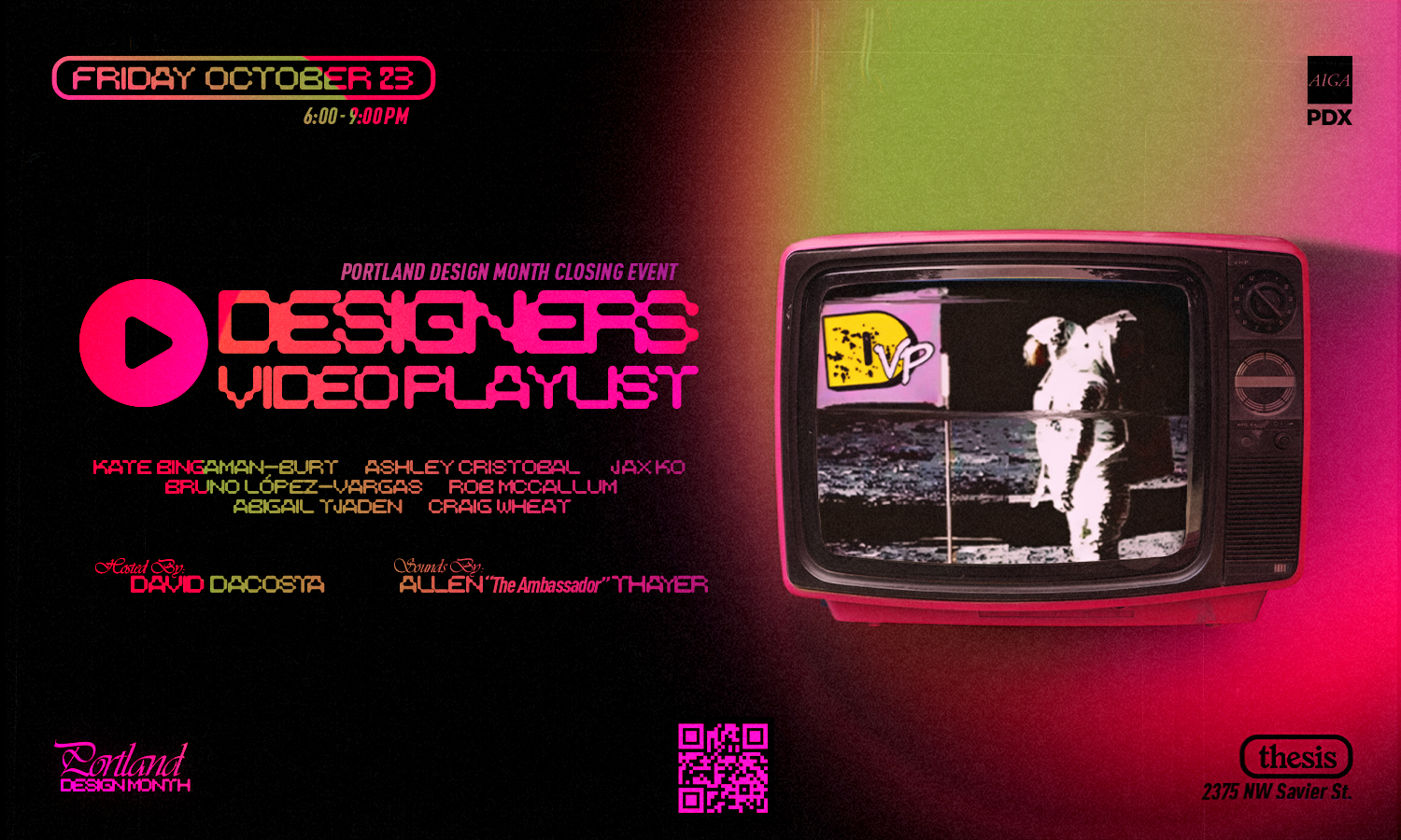 Portland Design Month Closing Event: DESIGNERS VIDEO PLAYLIST