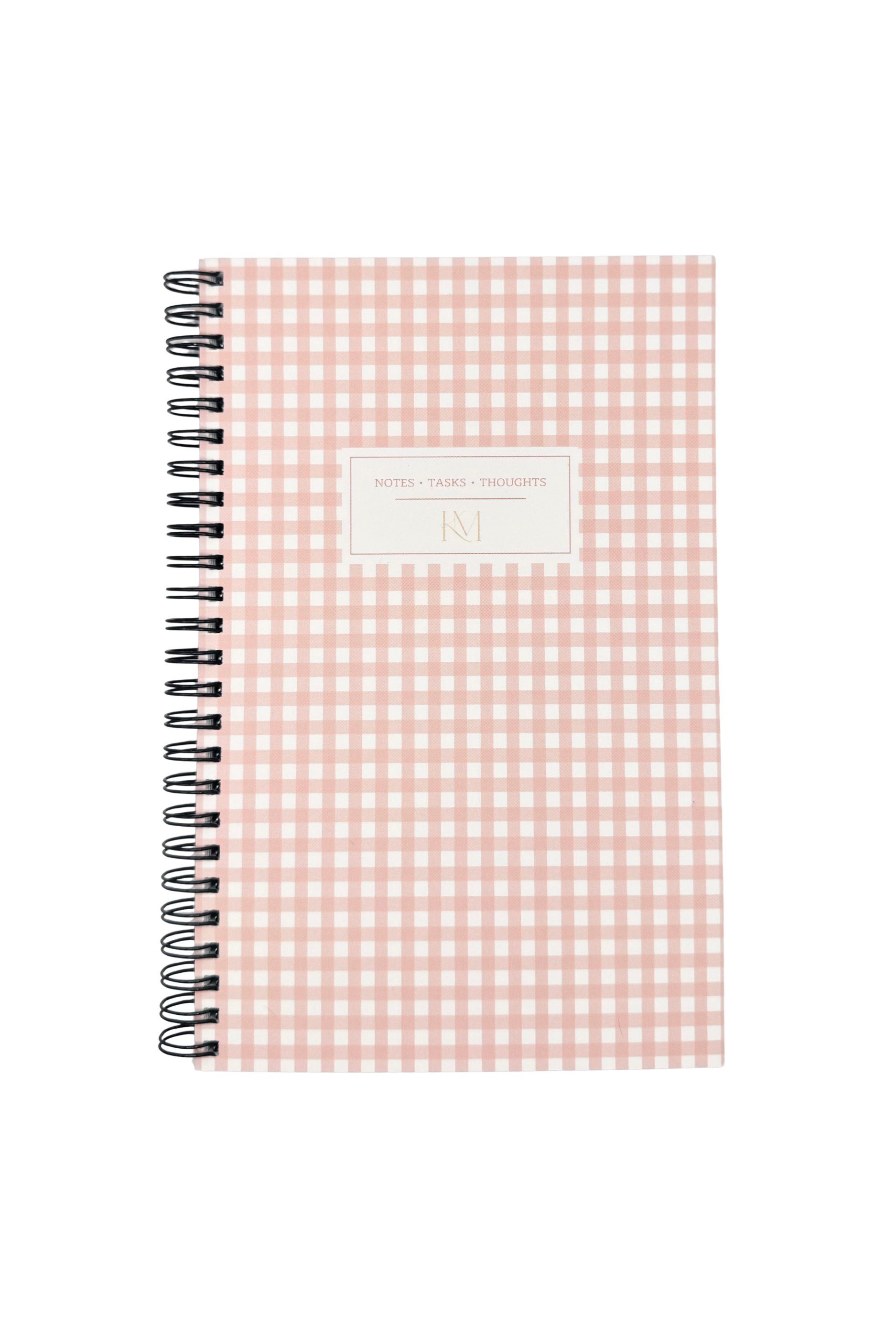 Pink Gingham Notebook