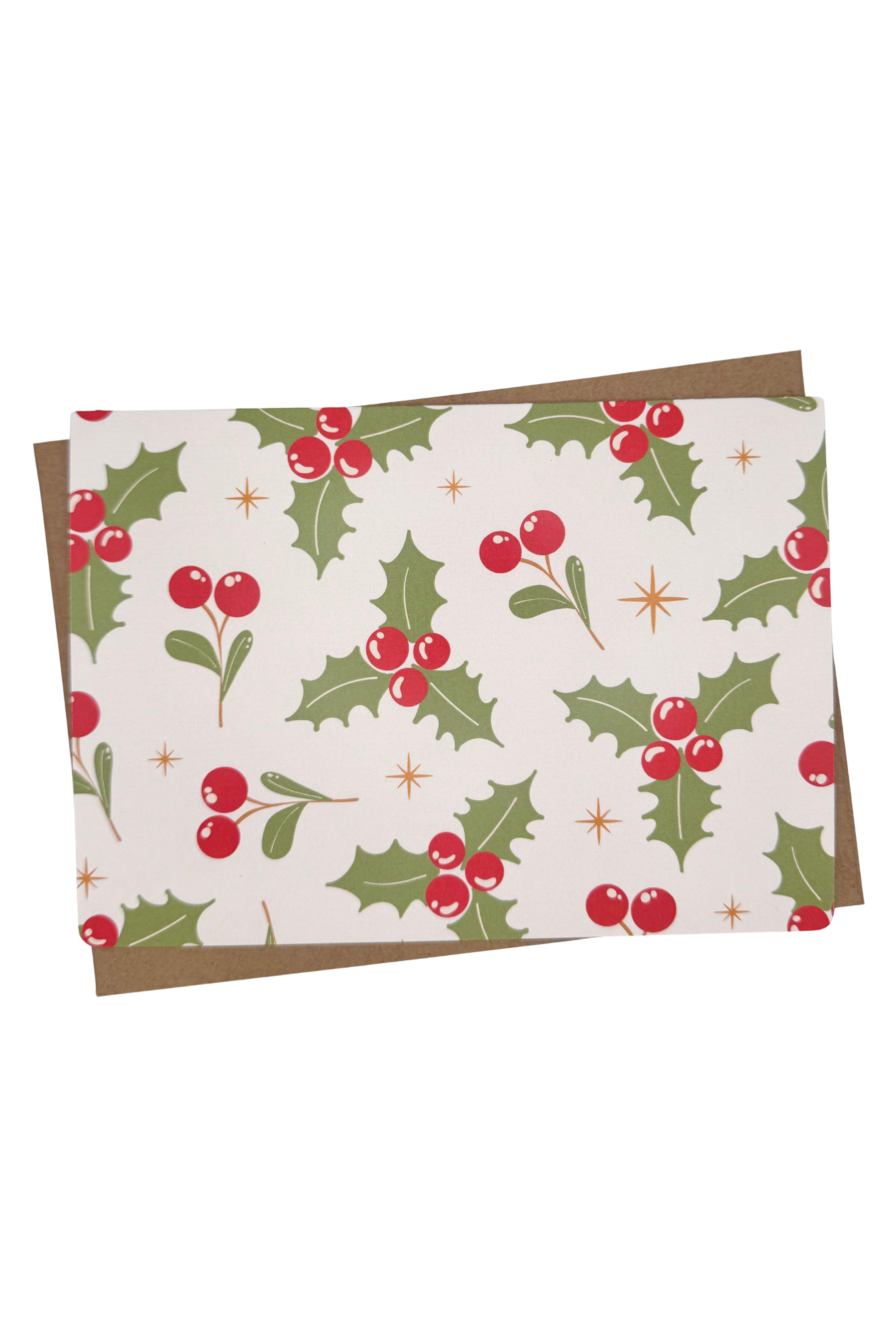 Holly Greeting Card