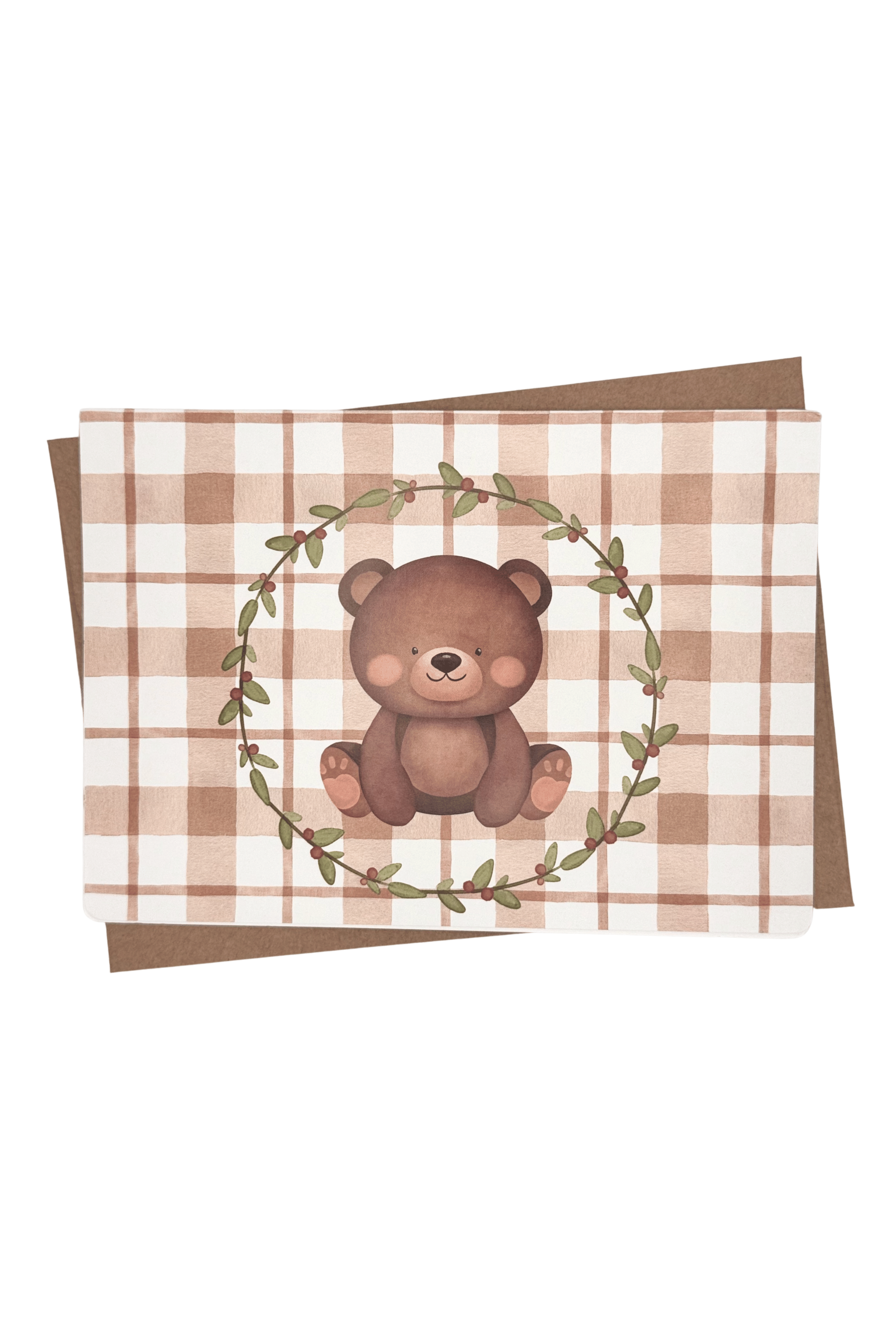 Plaid Bear Greeting Card