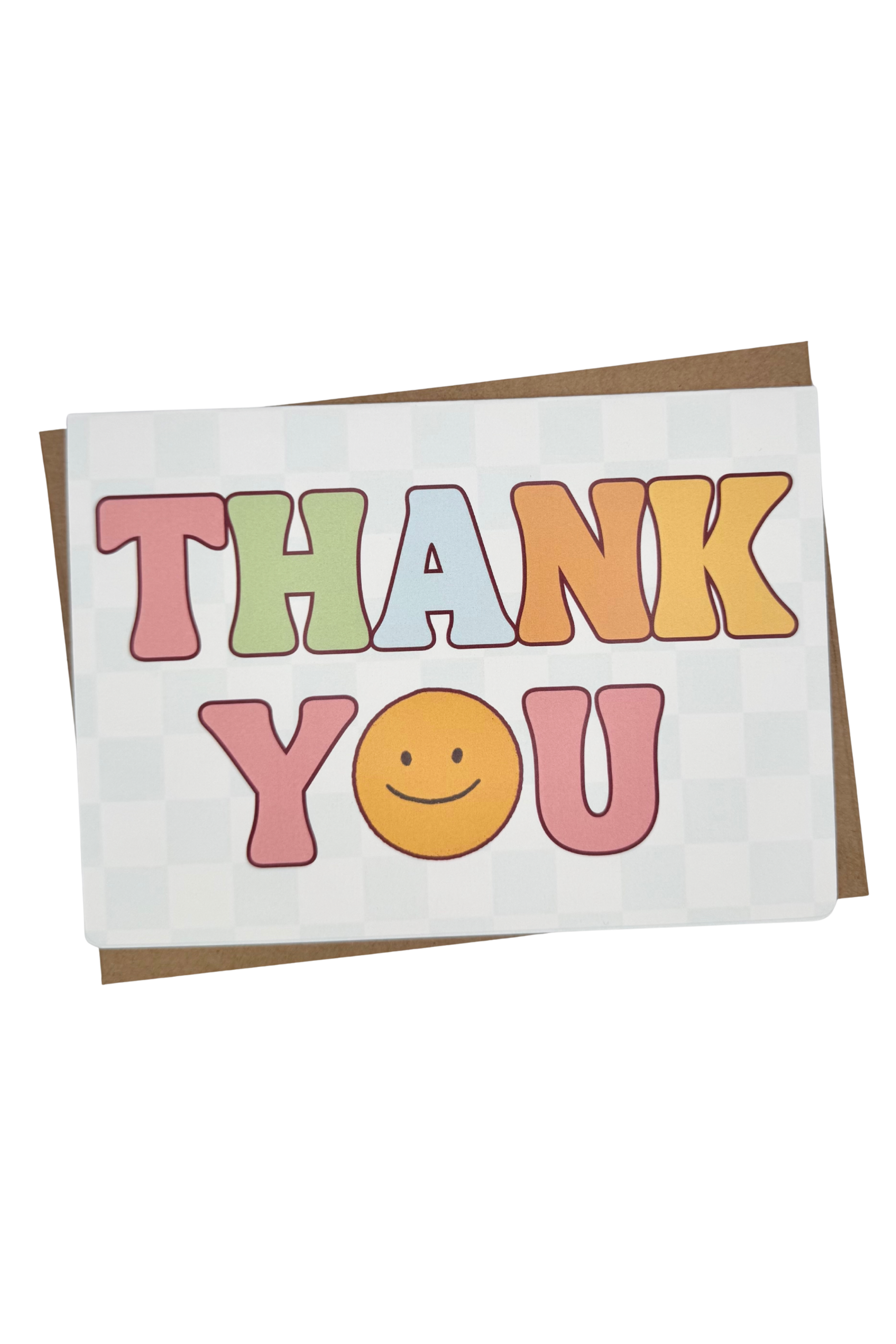 Checkered Thank You Greeting Card