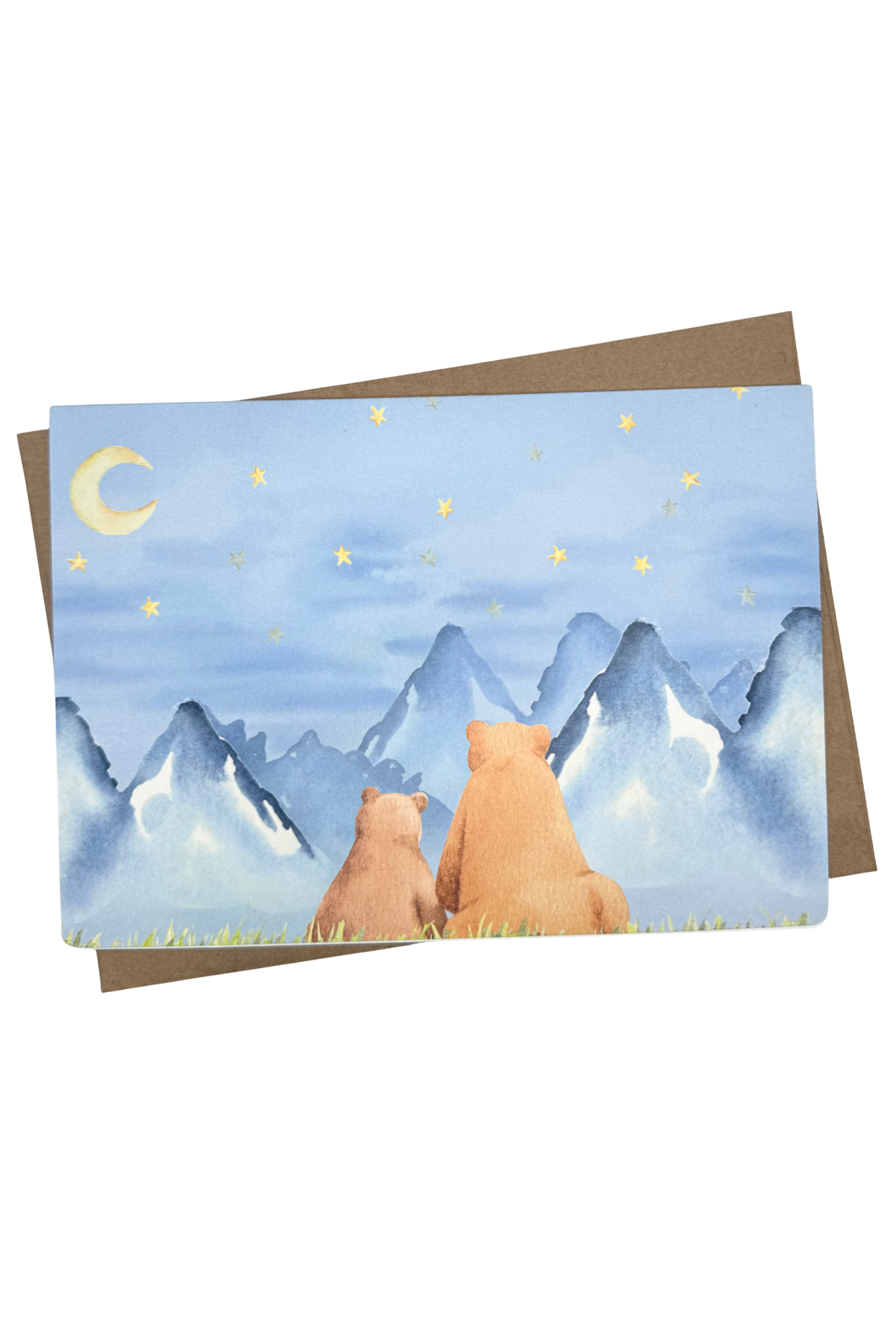 Bears at Night Greeting Card