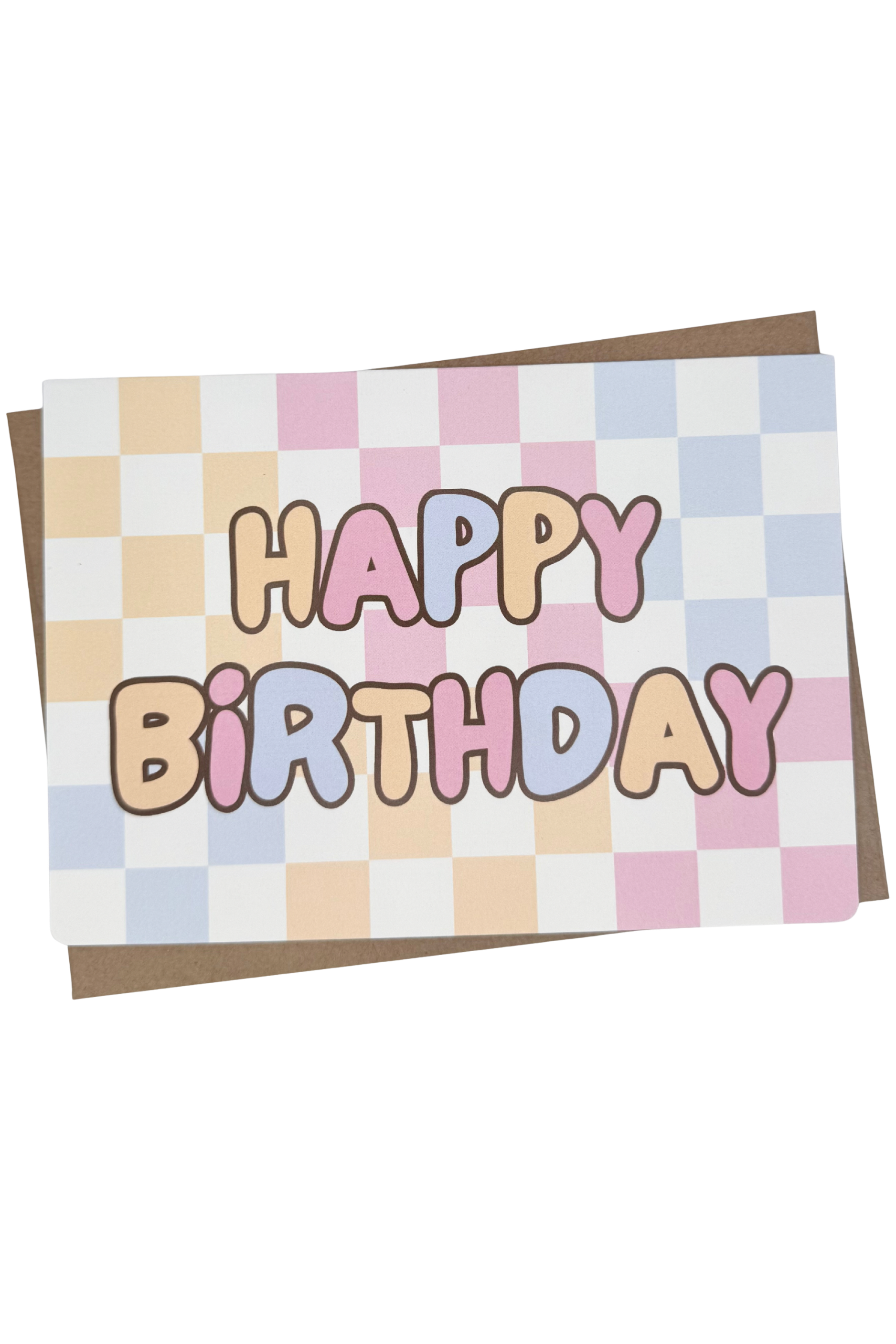 Checkered Happy Birthday Greeting Card