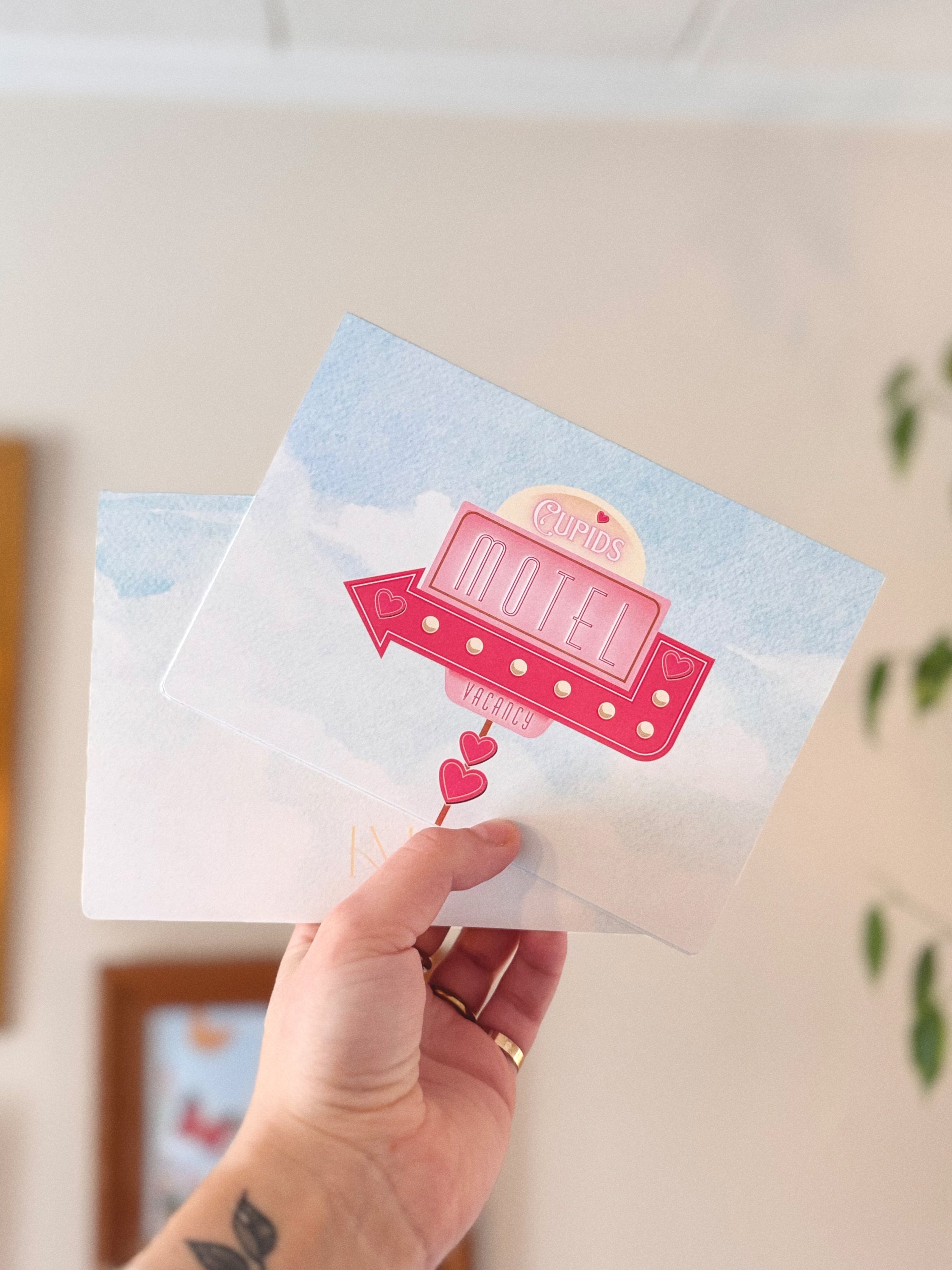 Cupids Motel Greeting Card