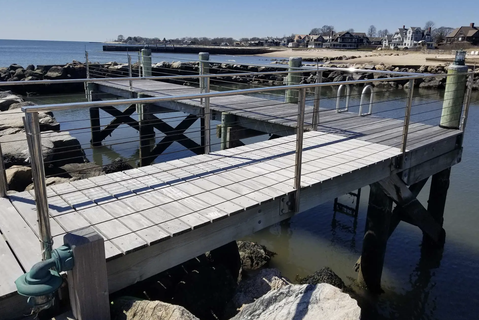 A dock being built in Southeastern Connecticut