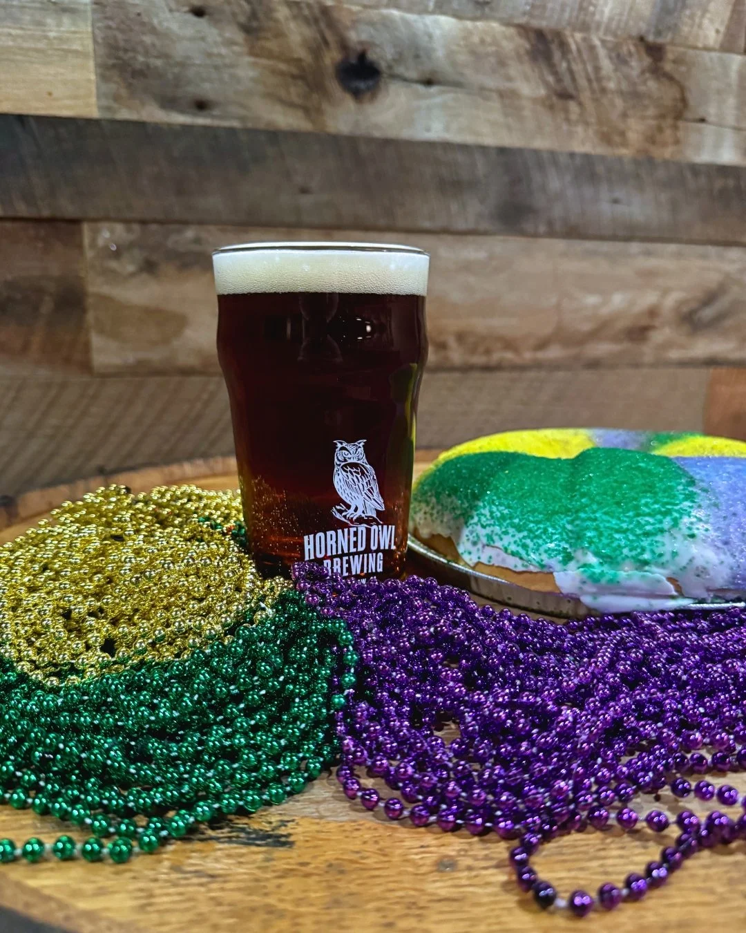 🎉🍺To celebrate Mardi Gras we will be releasing our King Cake Brown Ale on cask tomorrow, February 13th! We took our Nest Brown Ale and added cinnamon, vanilla and some sweetness to create a beer that will make you feel like you've just taken a bite