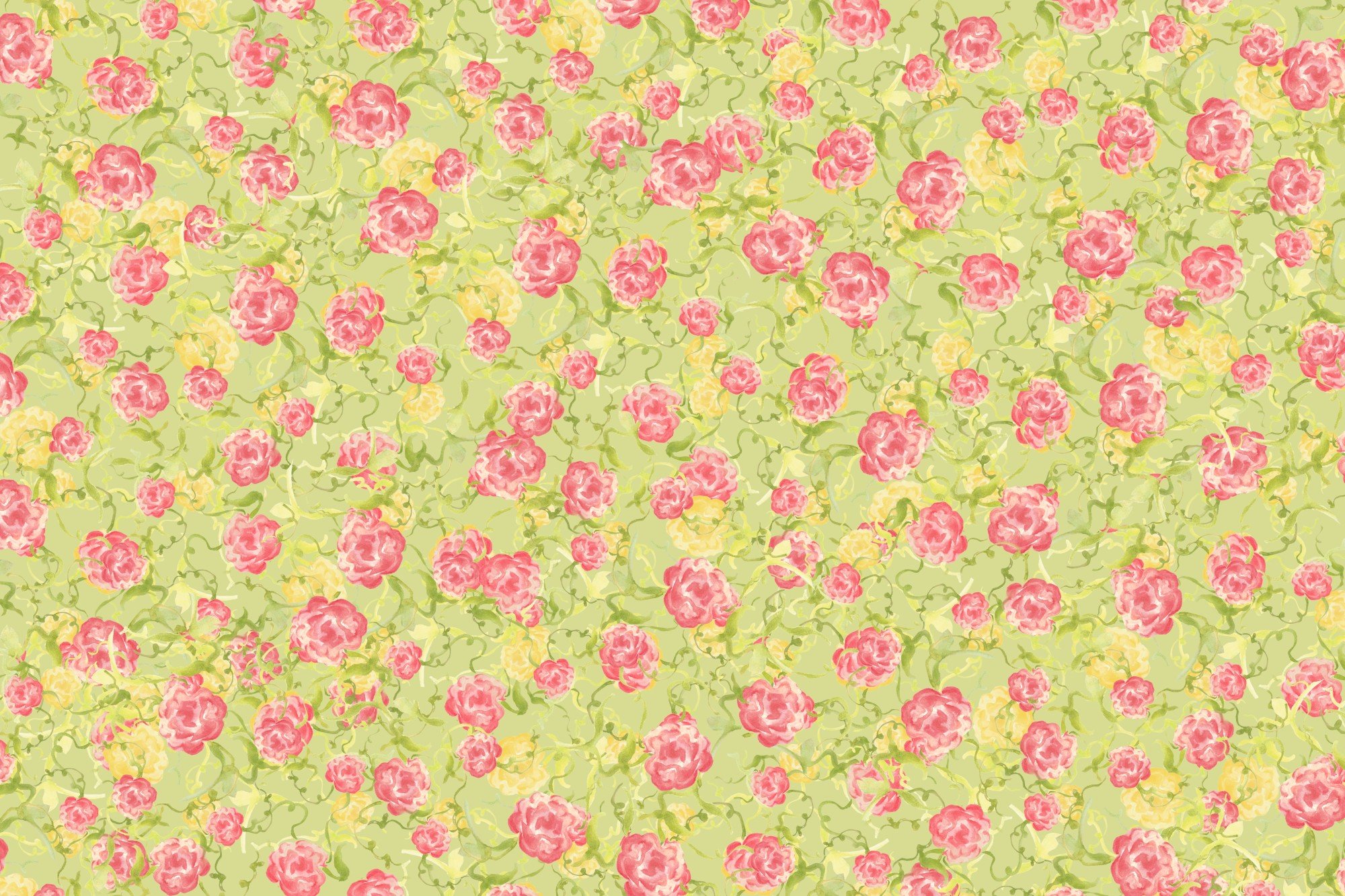 Peonies Vintage in Sage