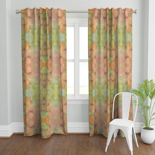 Summer Rain in Rose curtains