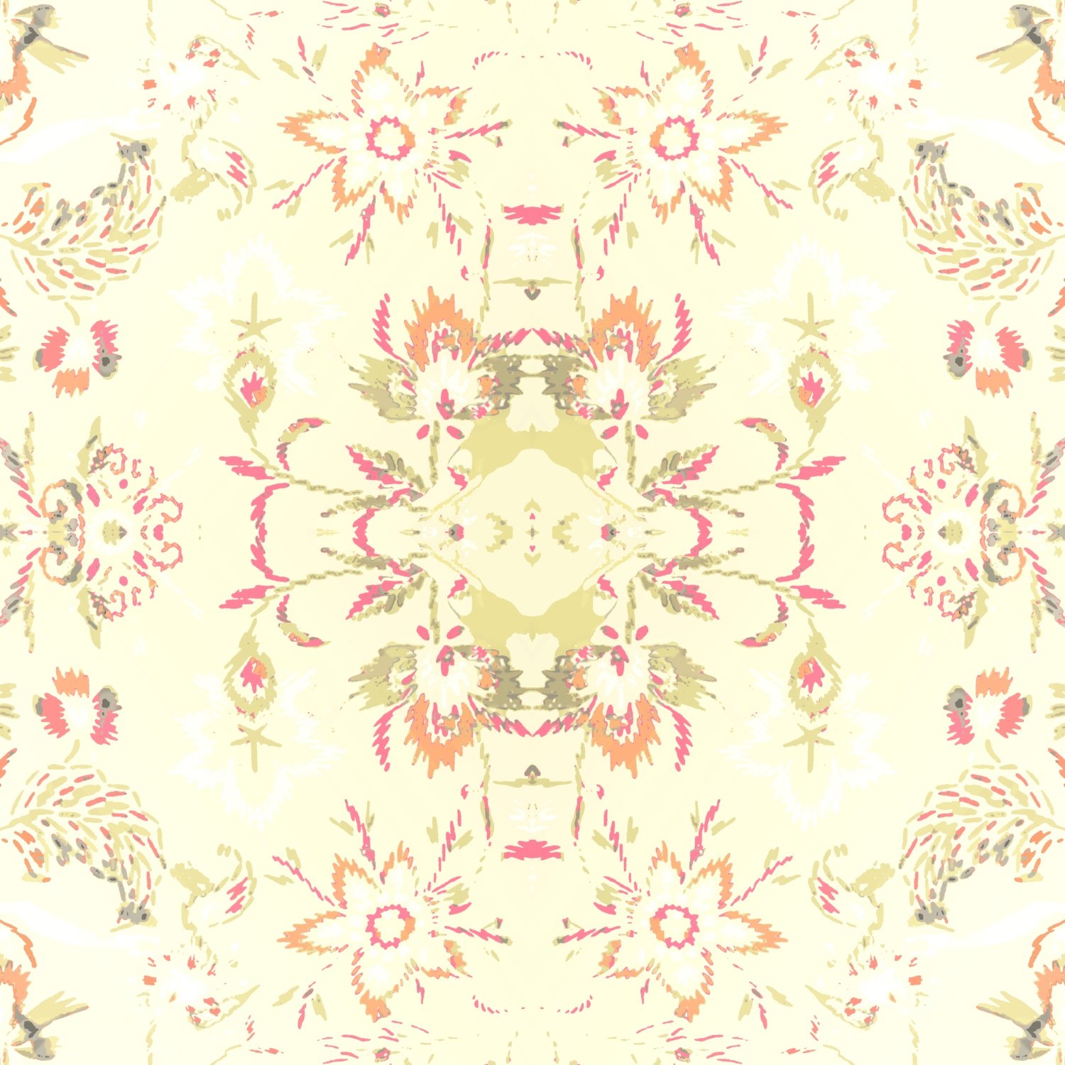 Vintage Stitch in Macaron mirror repeat