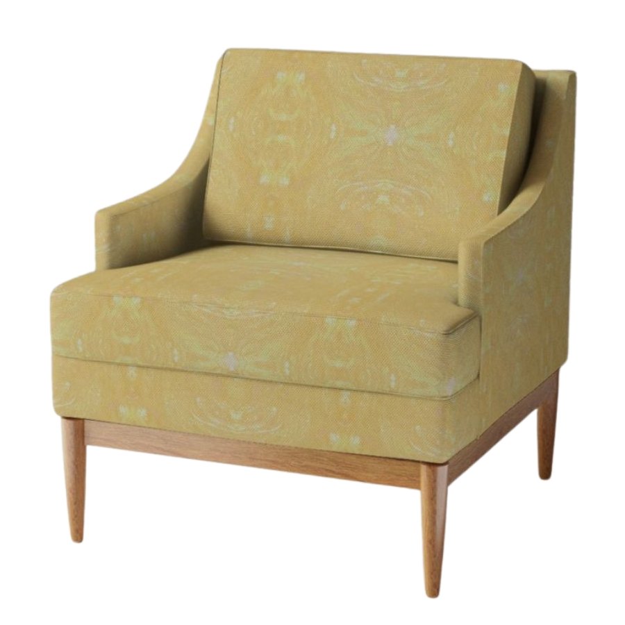 Prism in Verdigris velvet upholstery