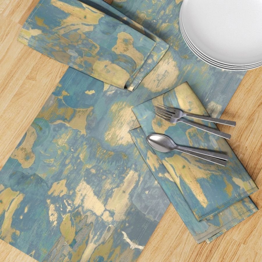 Summer Rain in Mushroom table linens