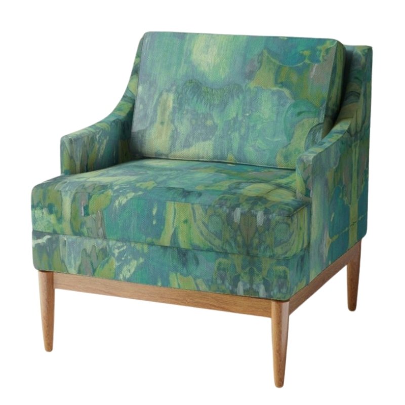 Summer Rain in Moss upholstery
