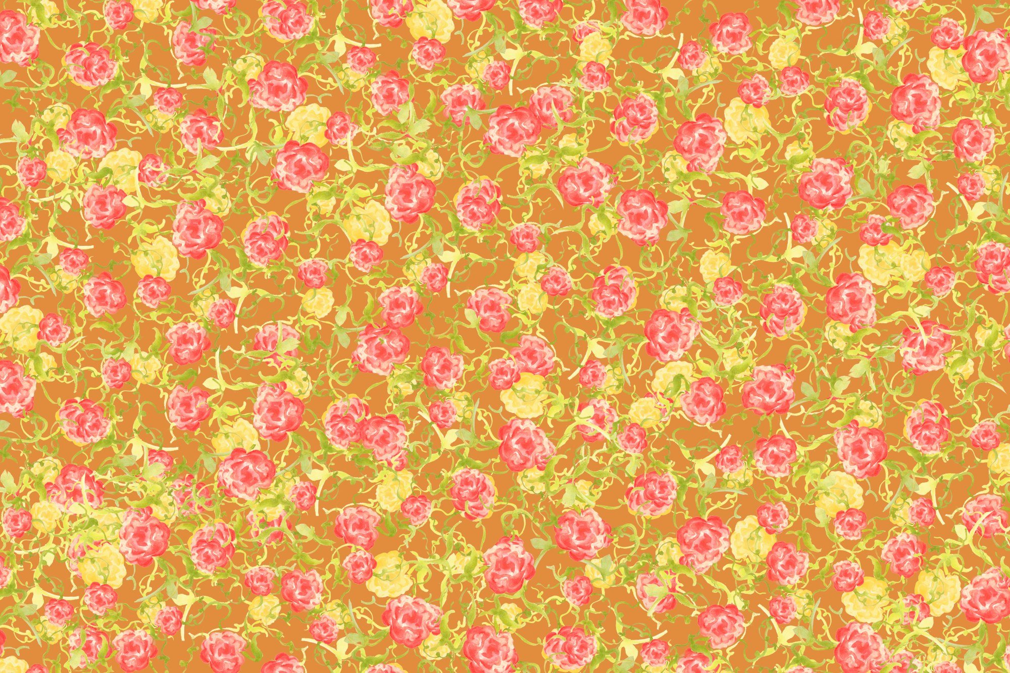 Peonies Vintage in Cinnamon