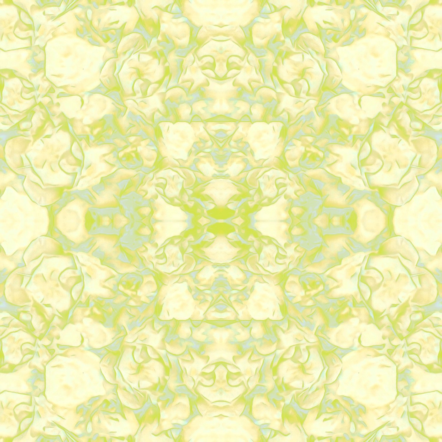 Fleur Douces in Kiwi mirror repeat