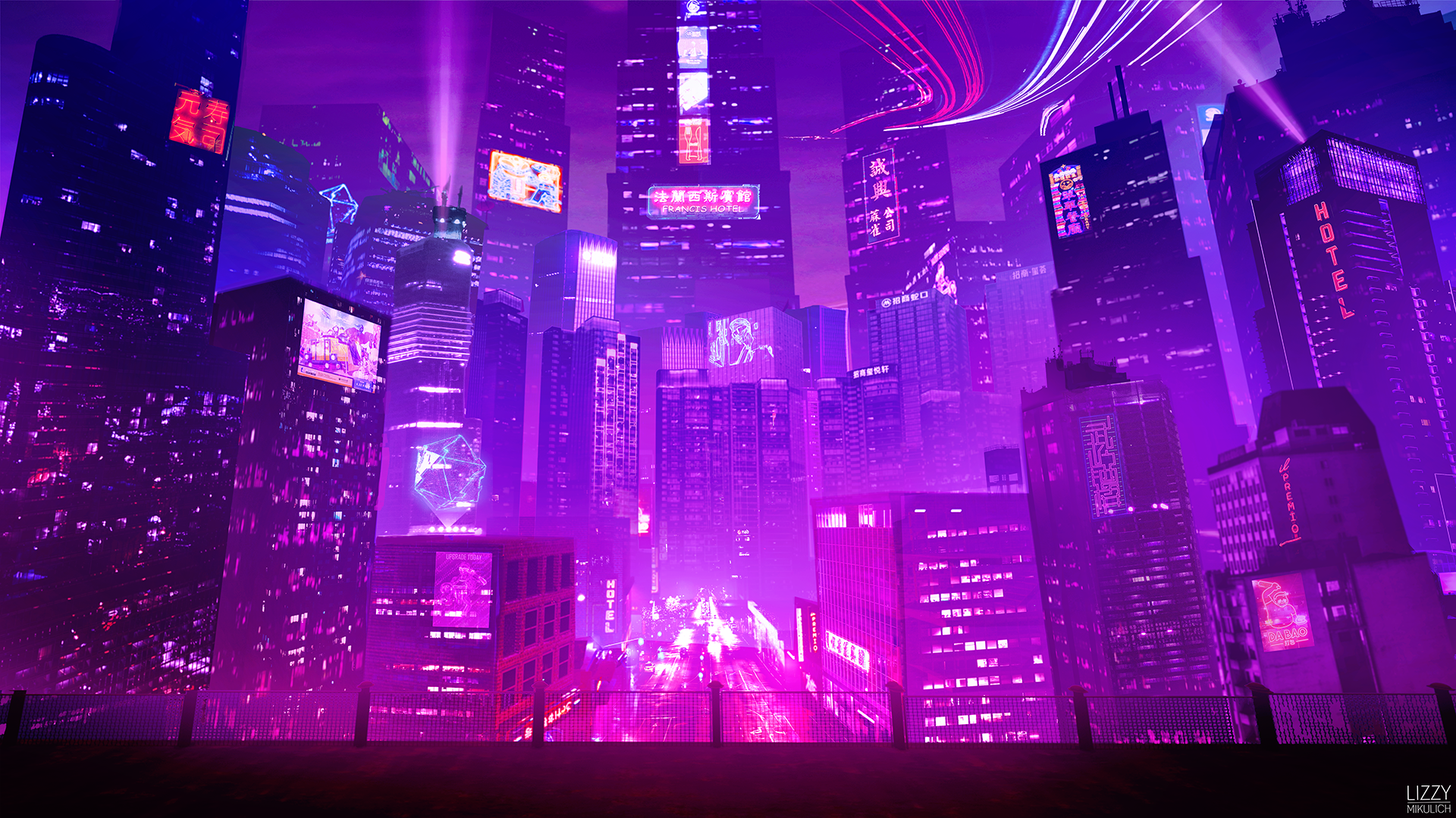 Background Design - Cyberpunk City