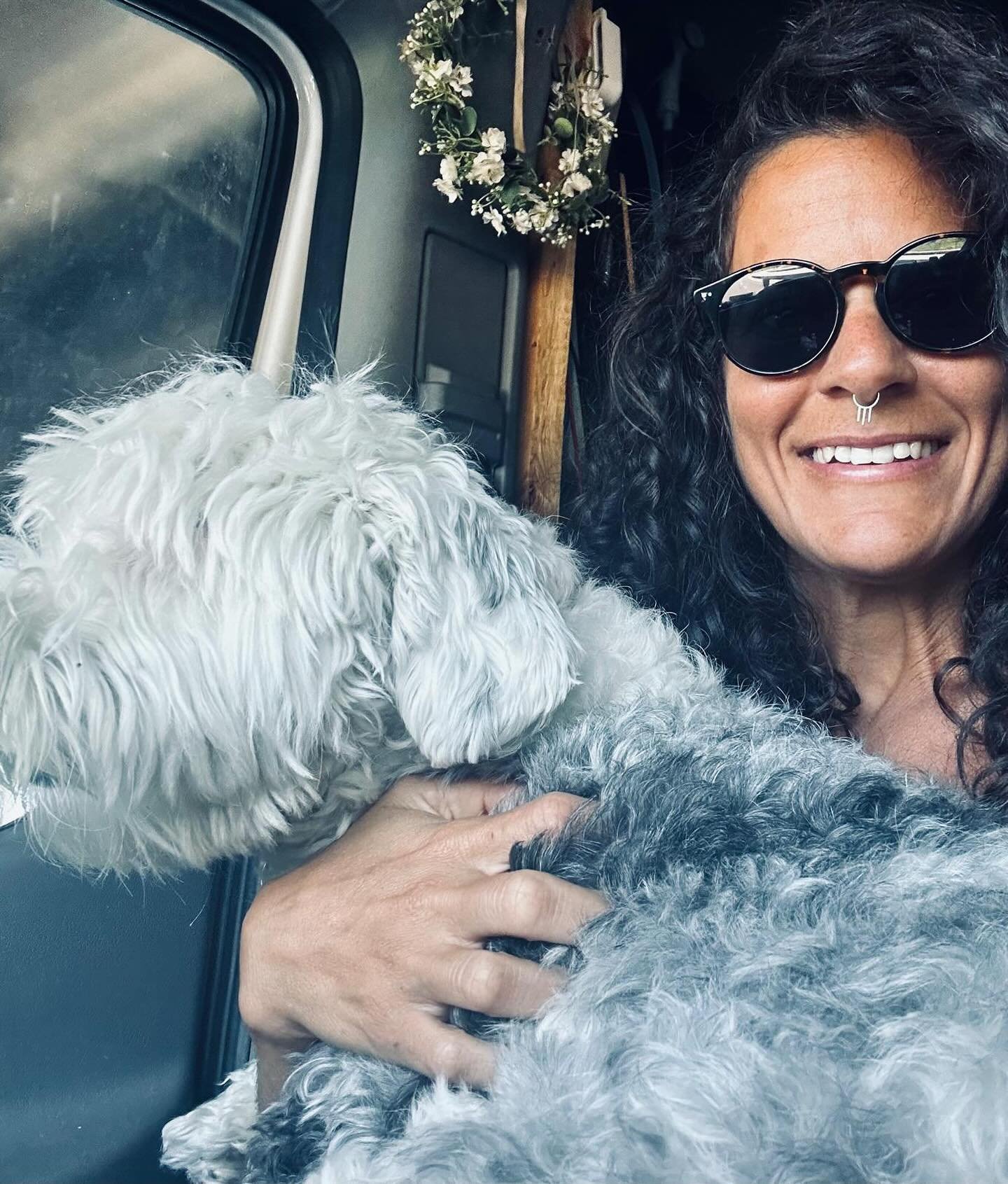 Lali with a pet named Princess