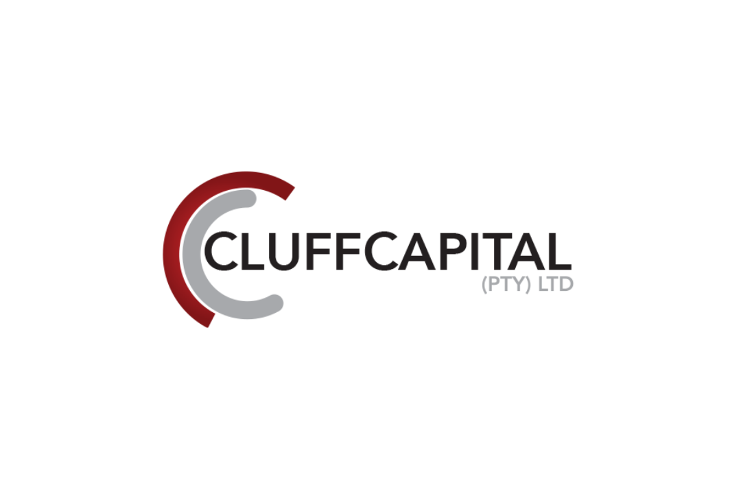 Cluff Capital logo with stylized letter C in red and gray, and the words 'CLUFFCAPITAL (PTY) LTD' in black and gray text.