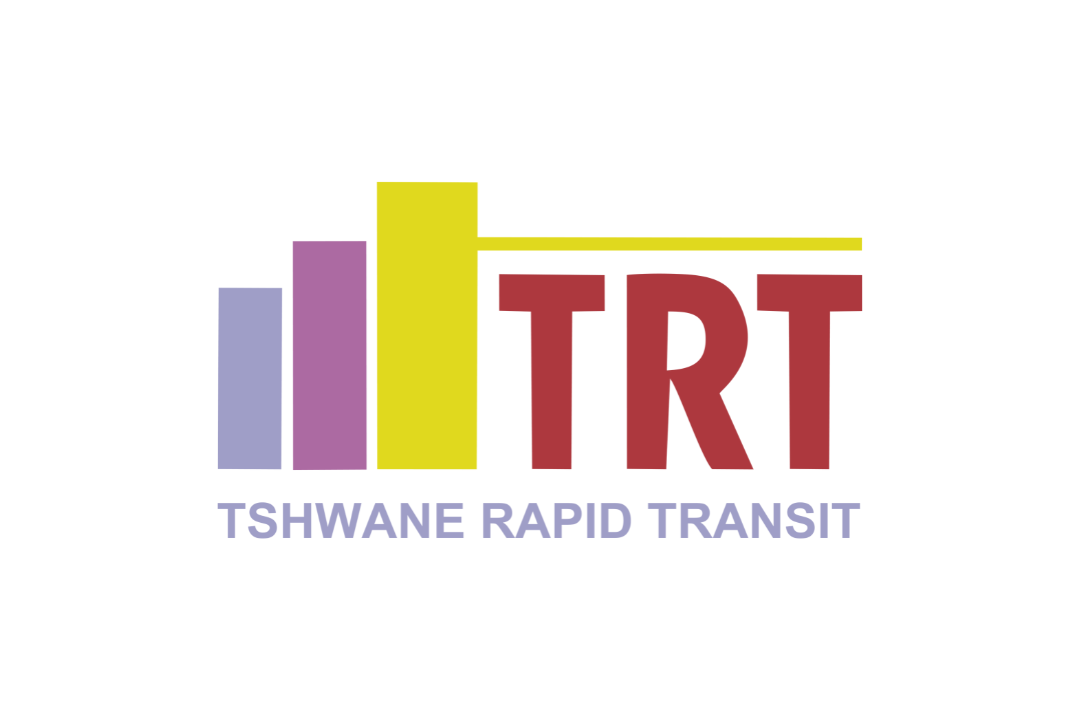 Logo of Tshwane Rapid Transit with stylized bar graph and the abbreviation TRT