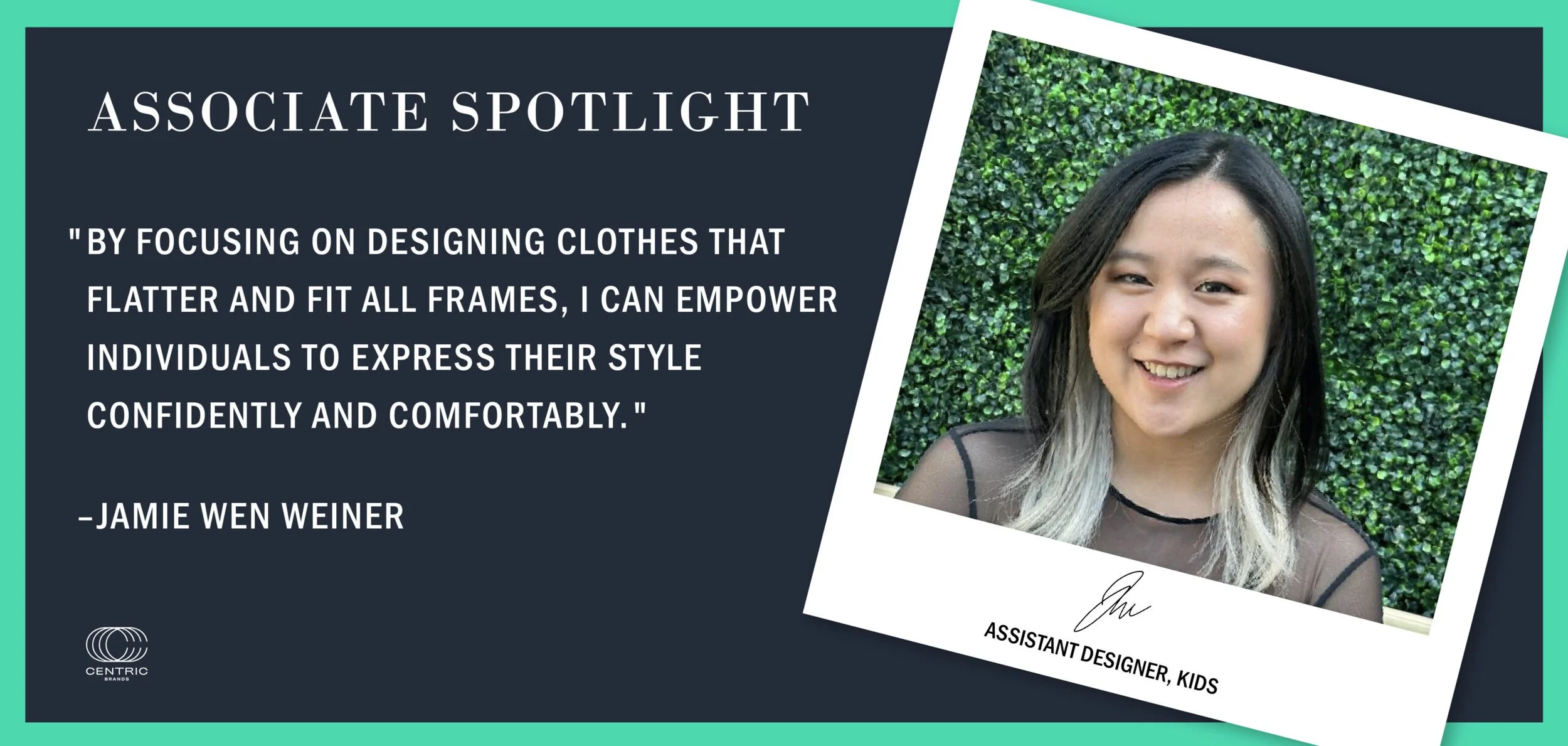 ASSOCIATE SPOTLIGHT SERIES: AN INTERVIEW WITH JAMIE WEN WEINER