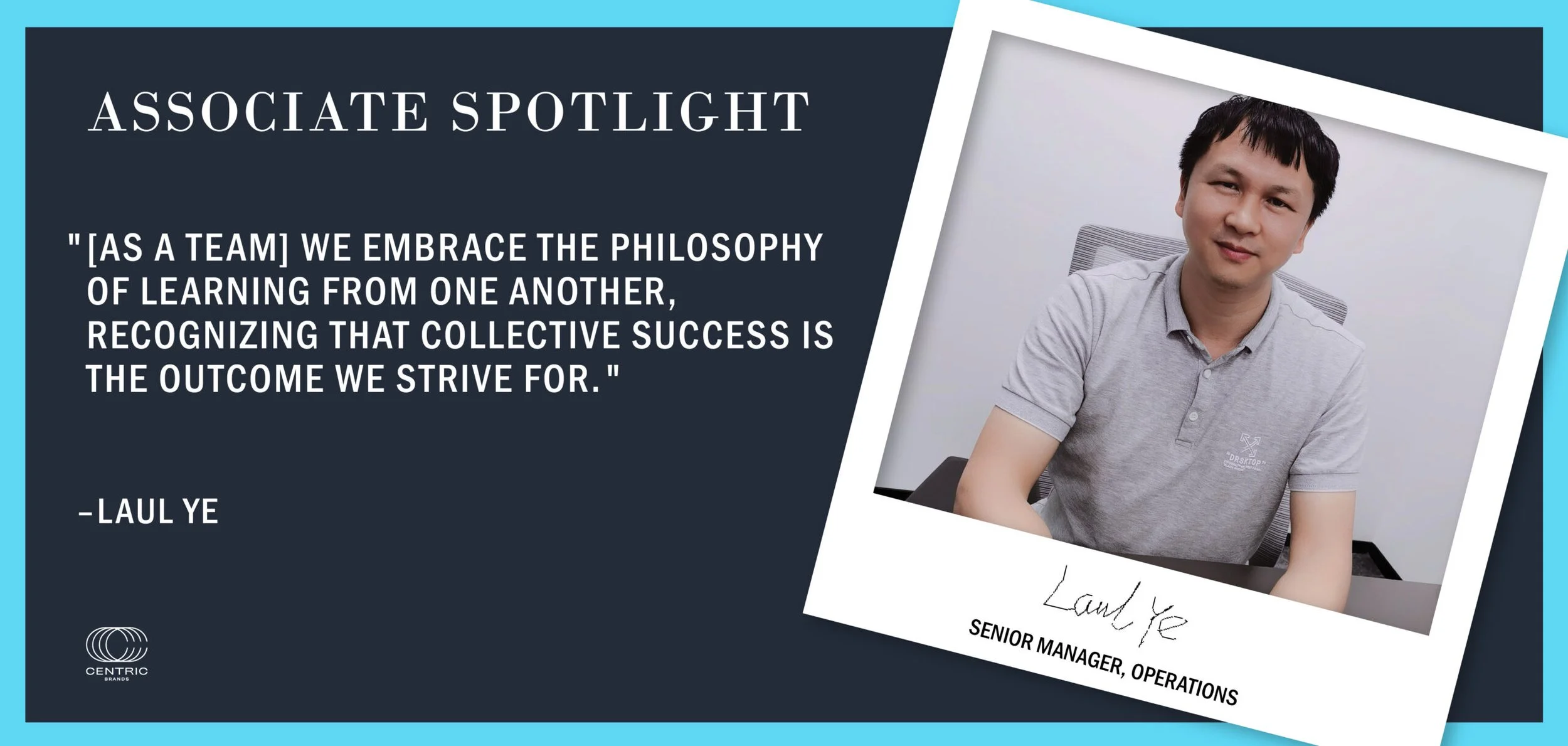 ASSOCIATE SPOTLIGHT SERIES: AN INTERVIEW WITH LAUL YE
