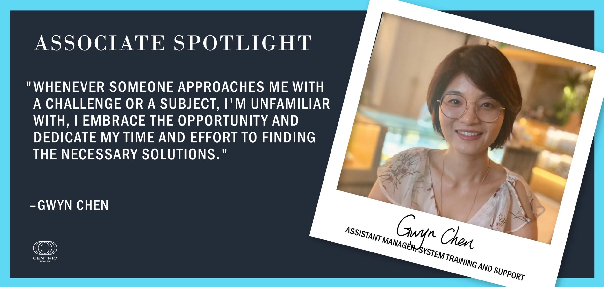 ASSOCIATE SPOTLIGHT SERIES: AN INTERVIEW WITH GWYN CHEN