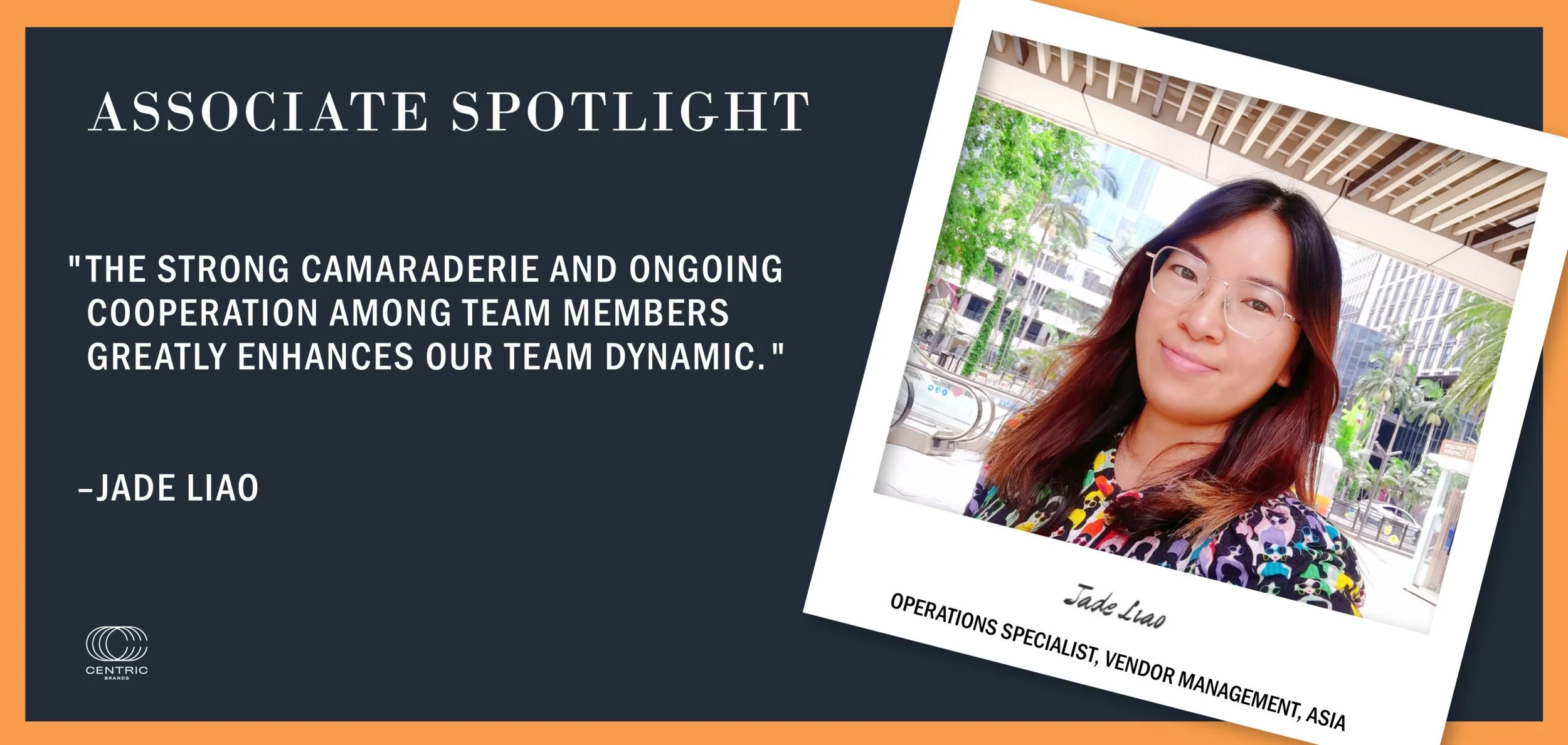 ASSOCIATE SPOTLIGHT SERIES: AN INTERVIEW WITH JADE LIAO