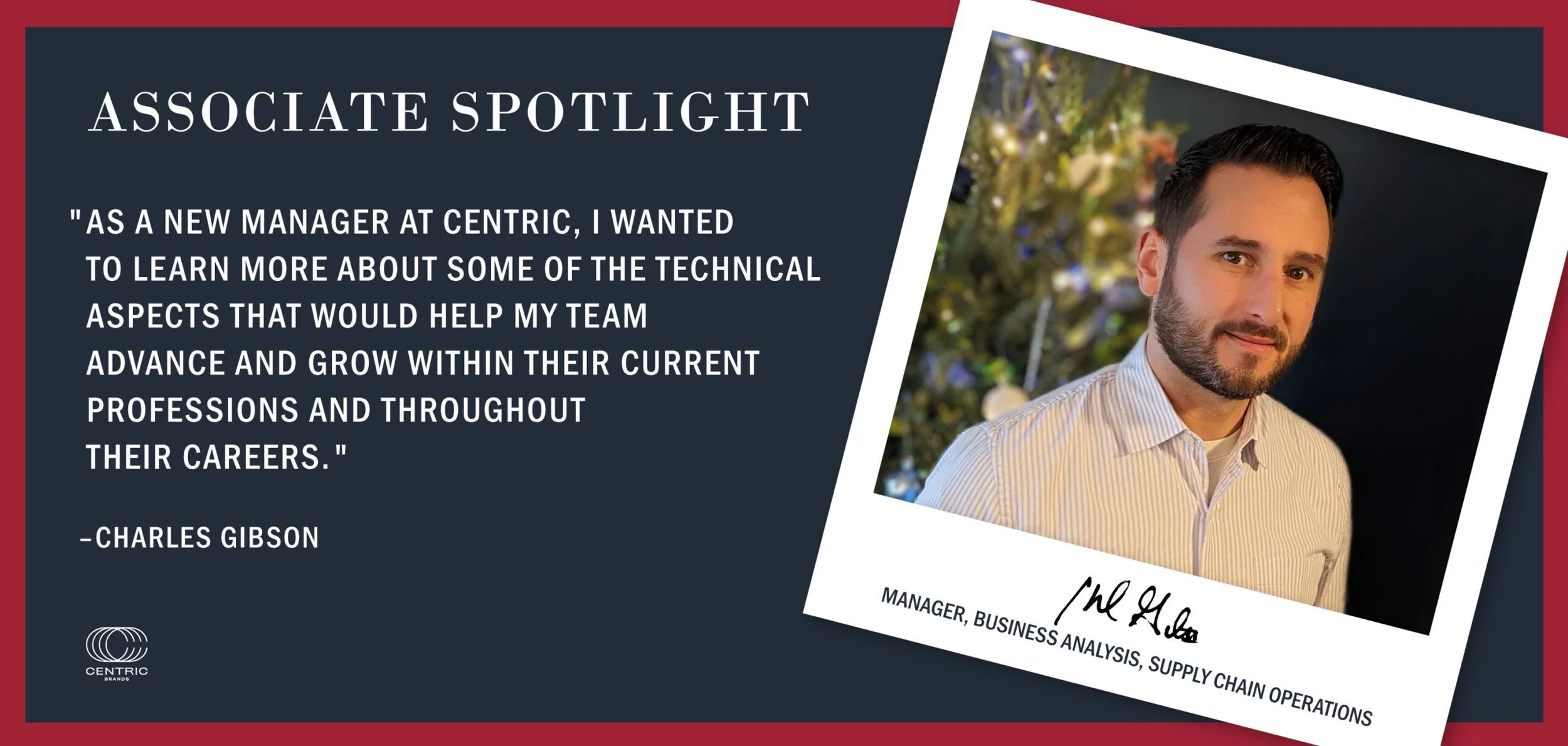 ASSOCIATE SPOTLIGHT SERIES: AN INTERVIEW WITH CHARLES GIBSON