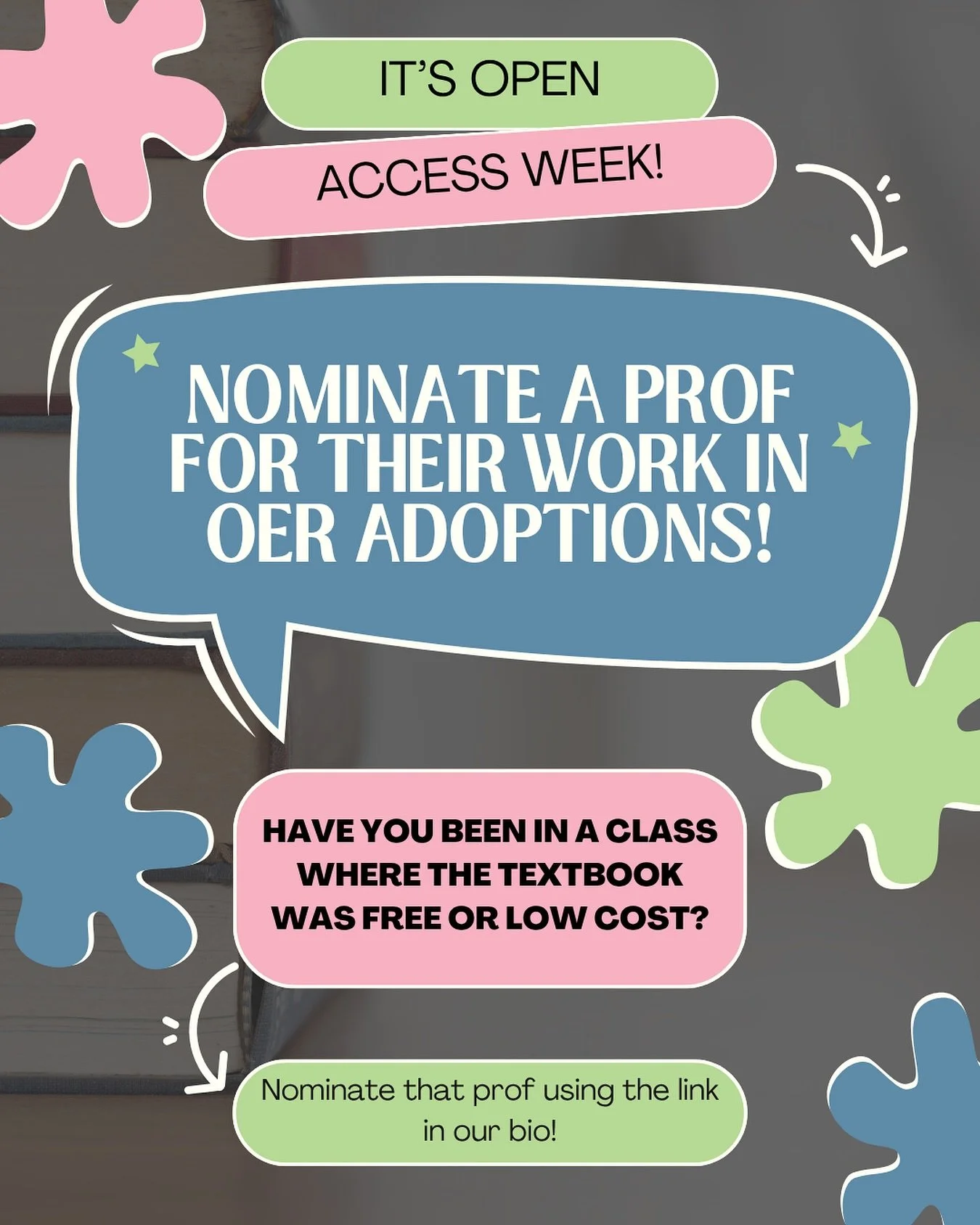 Have you been in a class where the textbook was free or low cost? Follow the link in our bio to nominate that prof as an OER Champion!🏆🌟

The DSU is looking to recognize faculty members for their work in Open Education Resources (OER&rsquo;s) at Do