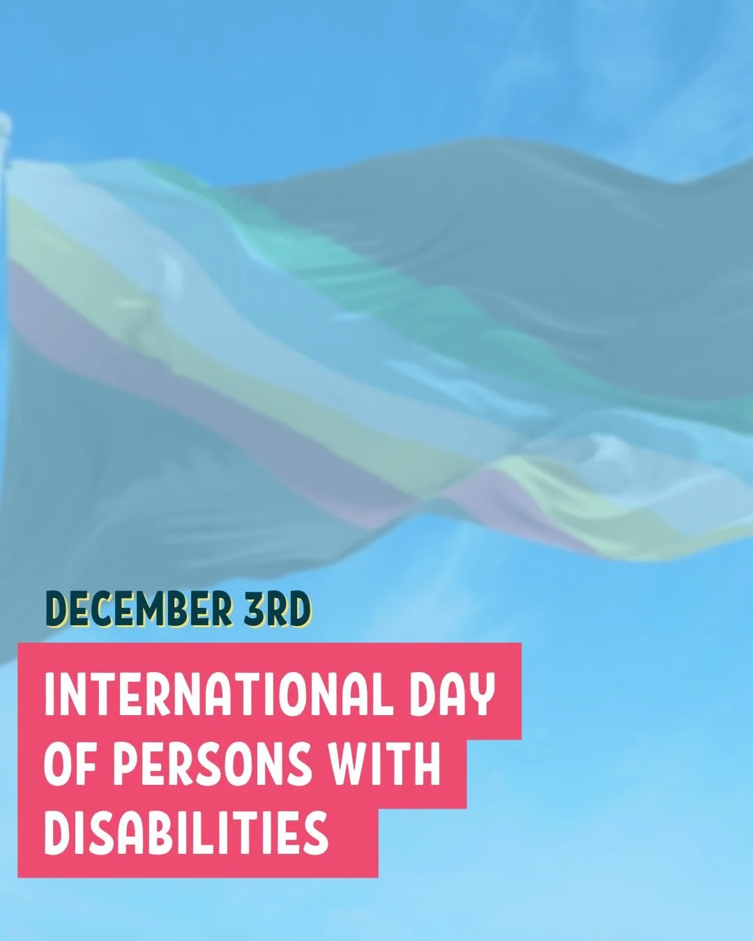 Today, Dec. 3rd is the International Day of Persons with Disabilities (IDPD). It is celebrated annually to promote the rights, well-being and raise awareness of the barriers faced by persons with disabilities globally.

By raising awareness, upliftin