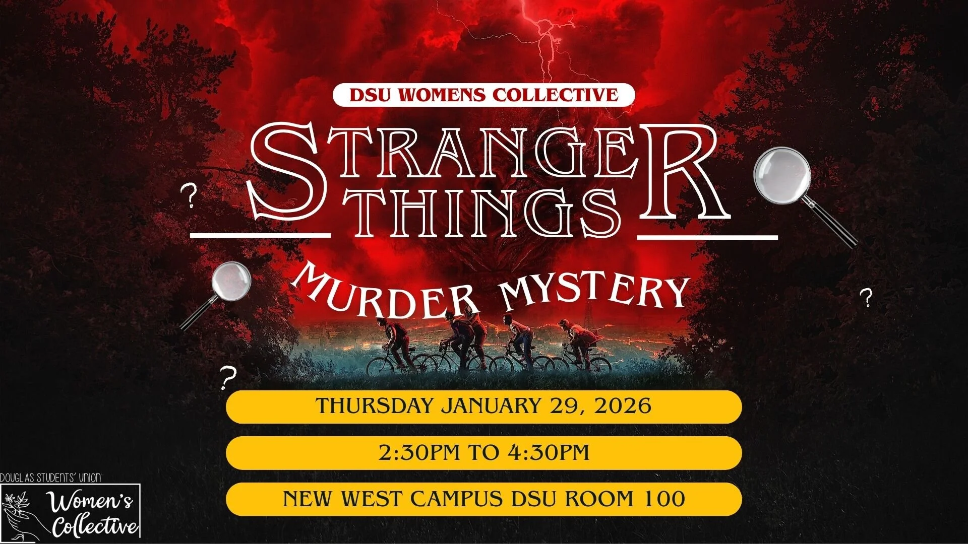 DSU Womens Collective Stranger Things Murder Mystery