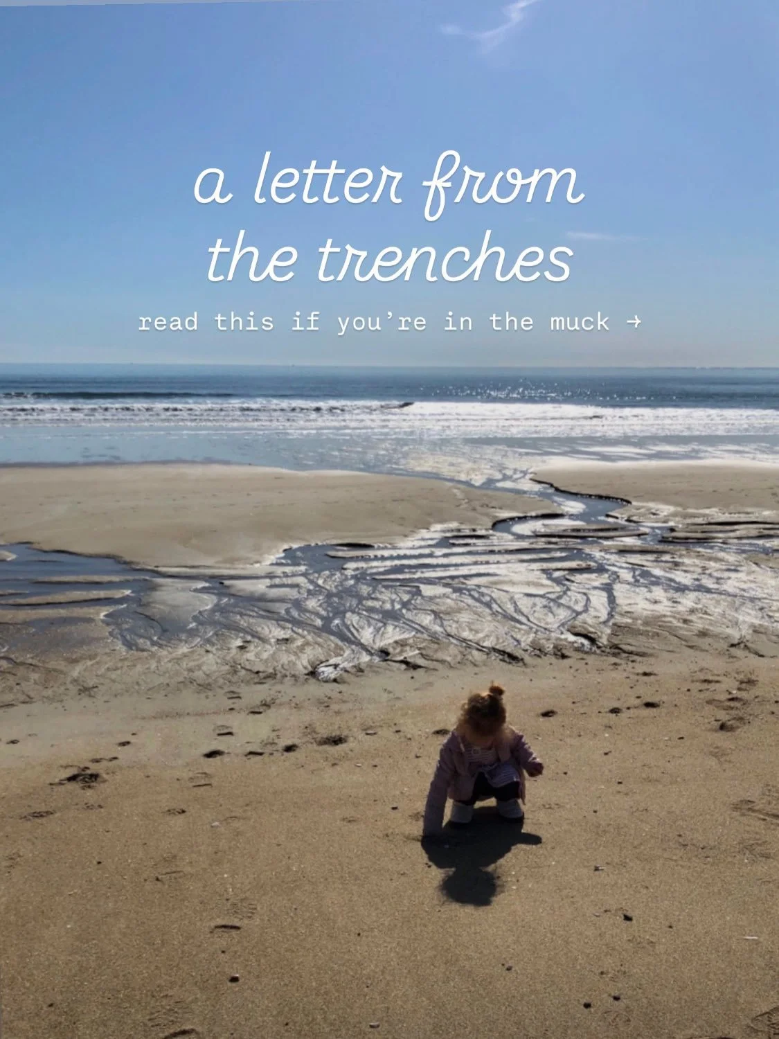 I wrote this poem (? or whatever it is, these are just words that came out of a very sleepy brain) while in a season that verrry much felt like the trenches. my baby was struggling through the end of our nursing journey while i was attempting my firs