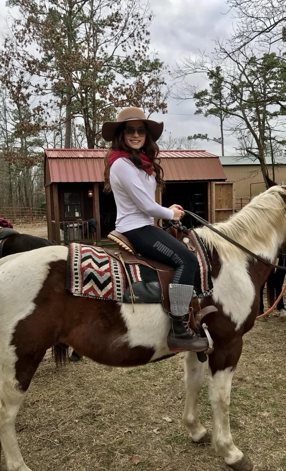 Vee on horseback