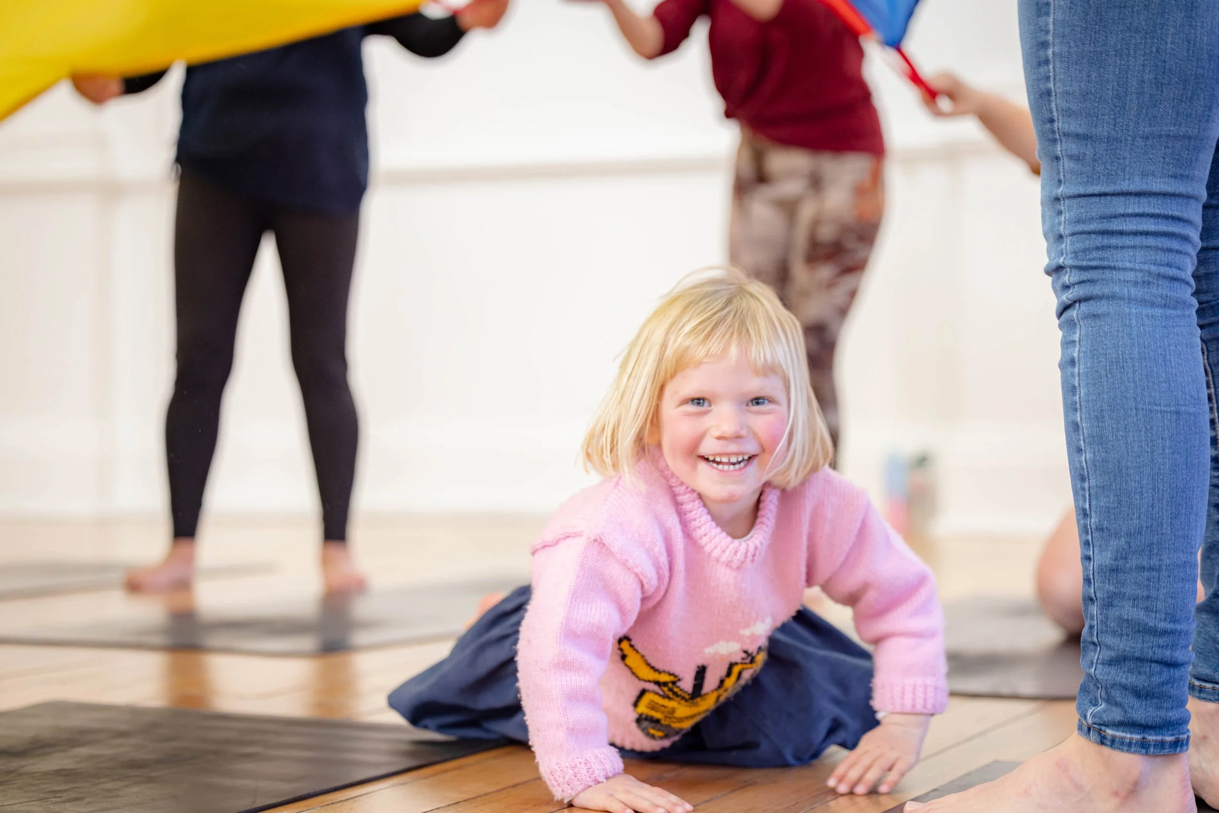 Child doing yoga